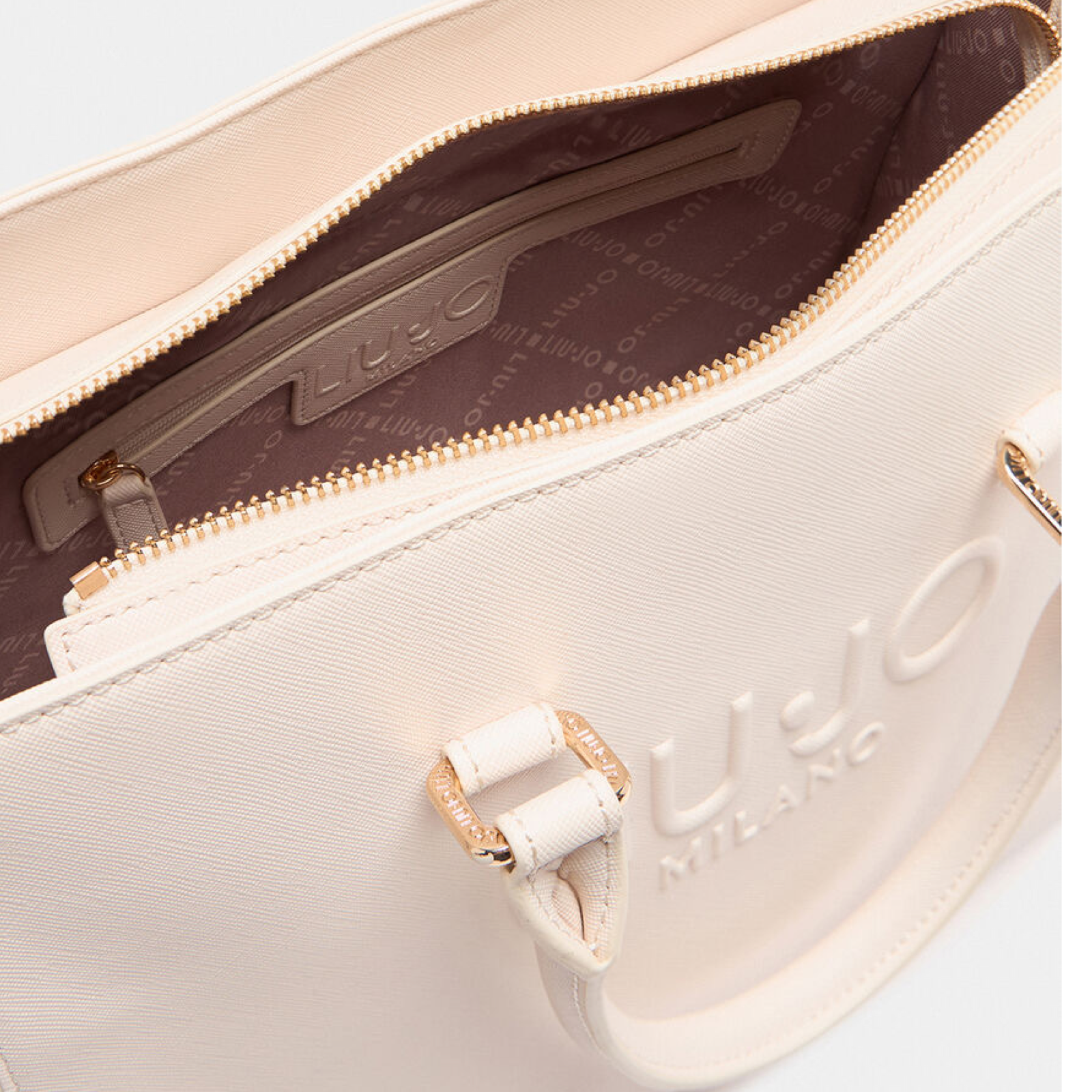 Дамска бежова чанта Liu Jo Better Shopping Bag AF5149 E0087 Inside View