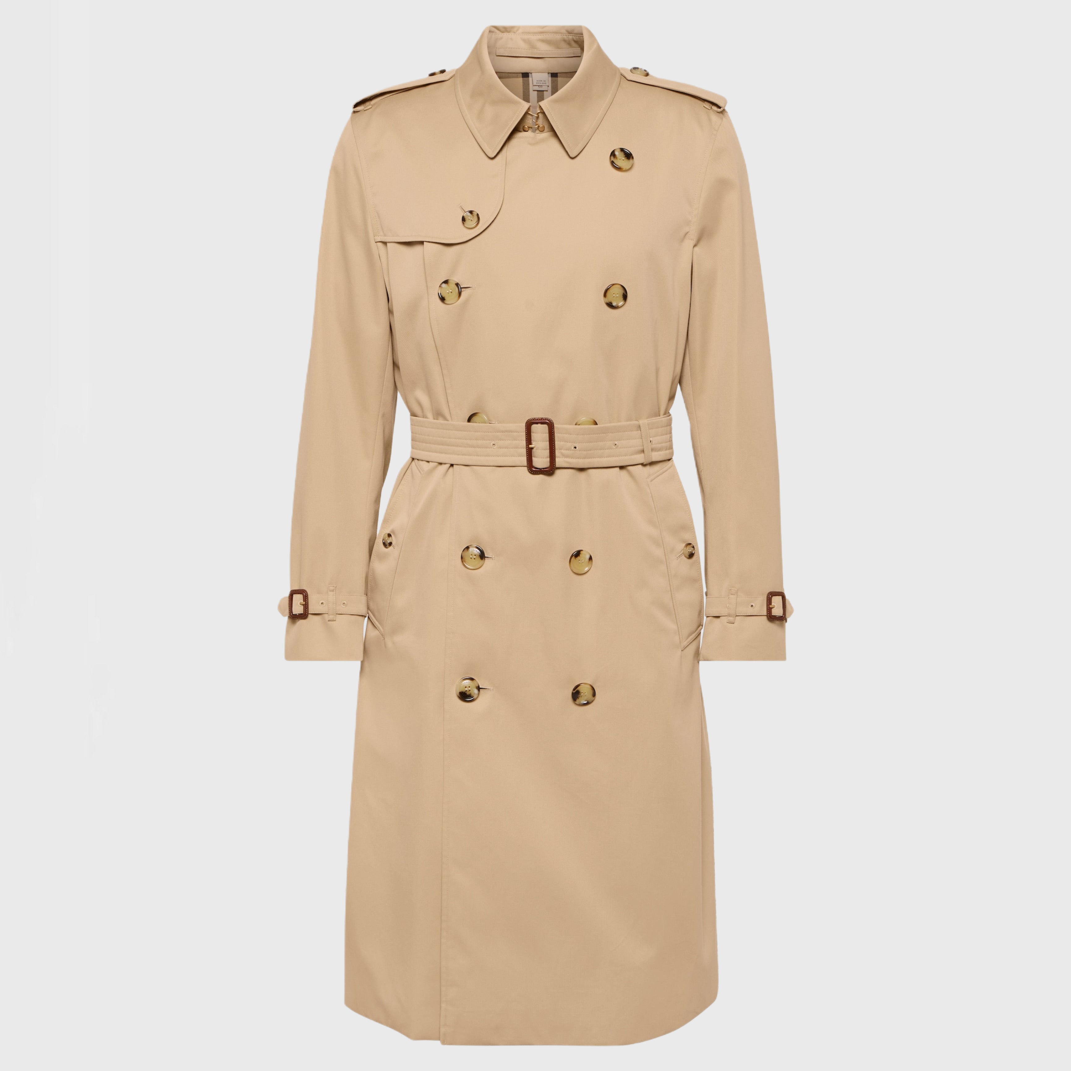 Мъжки луксозен тренчкот от 100 % памук в бежово Men’s cotton gabardine Kensington trench coat Burberry