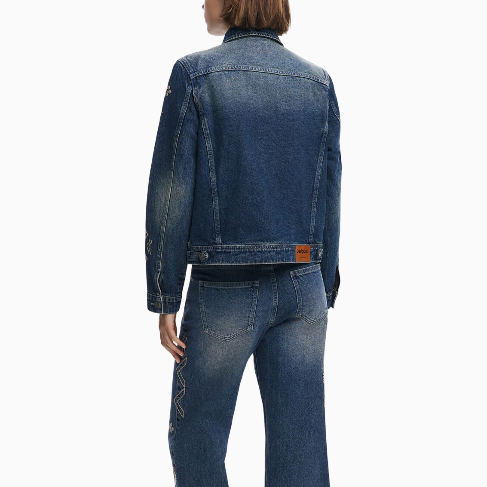 Дамско дънково яке Desigual Women Denim Jacket 25WWED11 Back View