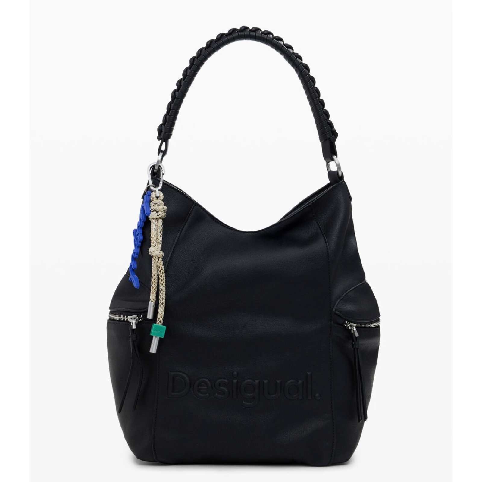 Дамска черна раница Desigual Women Rucksack 25WAKP07 Front View