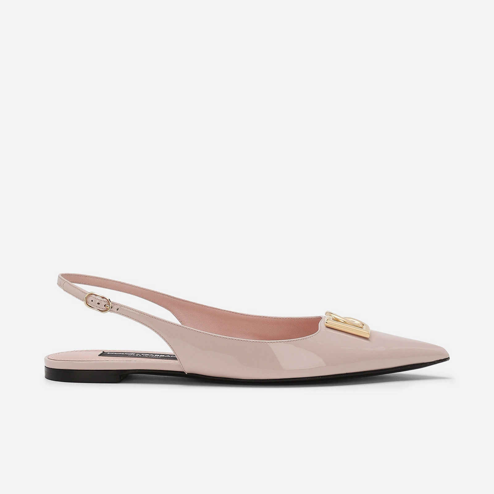 Dolce & Gabbana Polished Calfskin Slingbacks Medial View