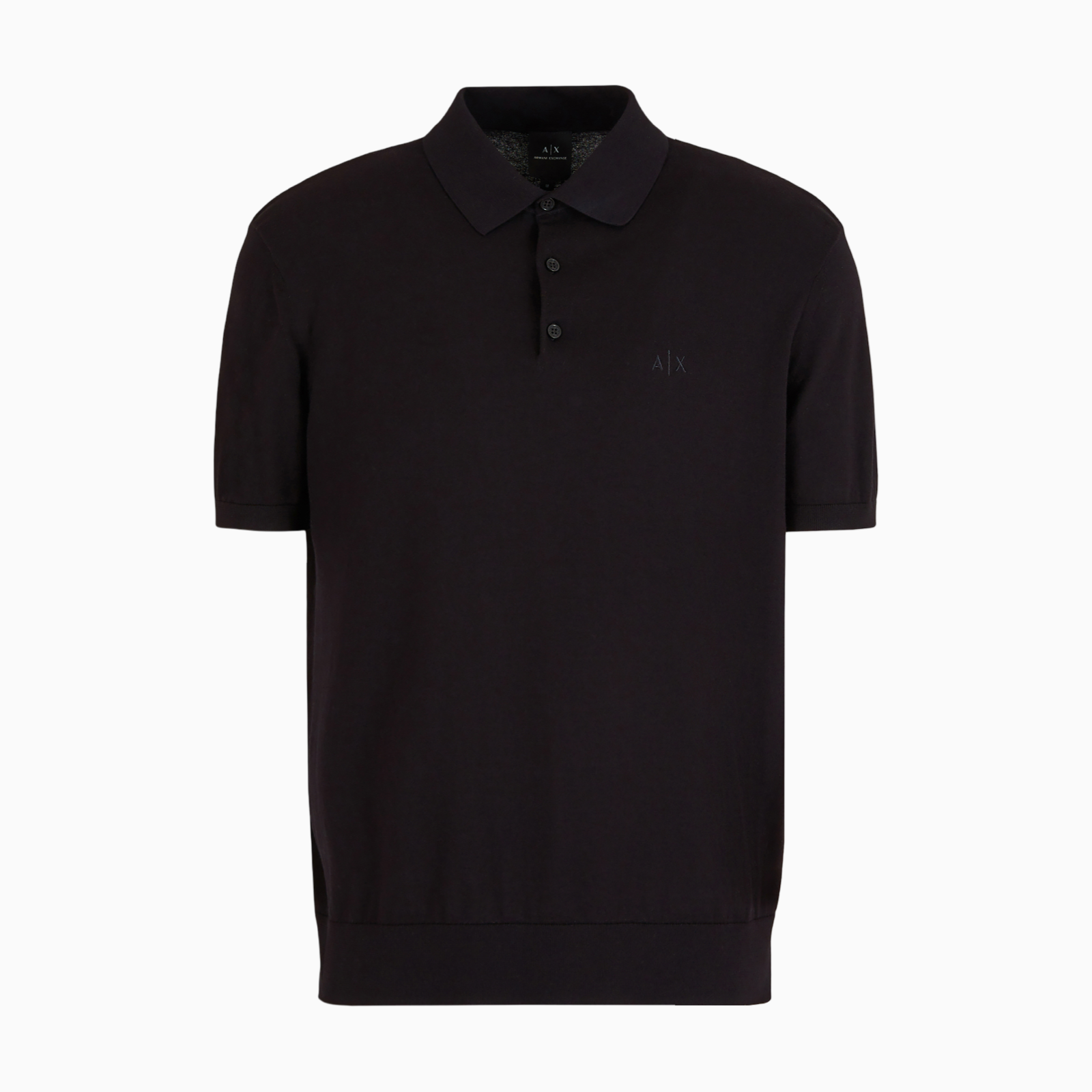 Мъжка черна поло тениска Armani Exchange Men Polo 8NZF5D ZM3JZ 1200 Front View