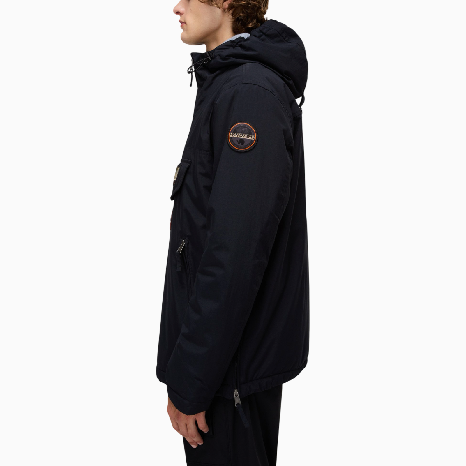 Мъжко черно яке Napapijri Rainforest Men Jacket Side View