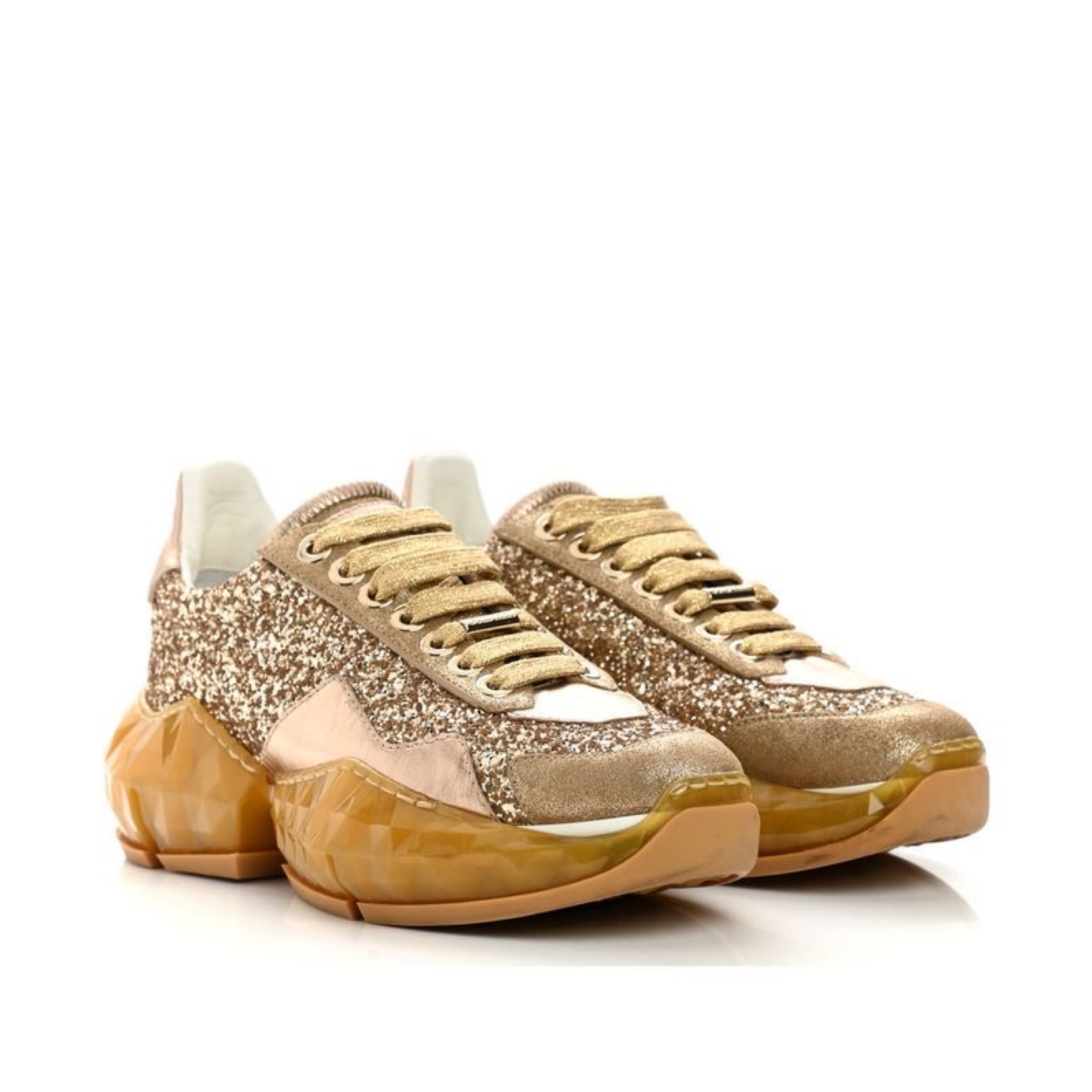 Jimmy Choo Diamond Glittered Women Sneakers Medial View