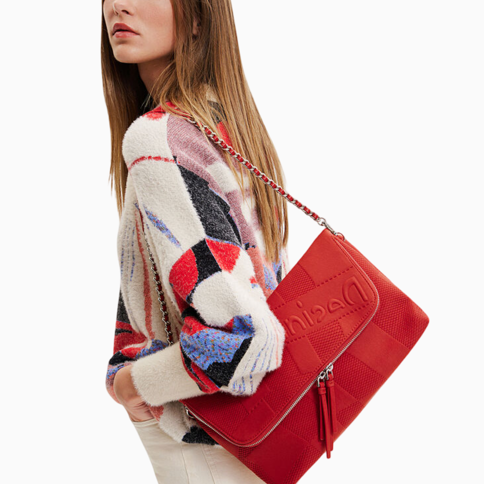 Дамска червена чанта Desigual 22WAXPB4 3000OS Model View