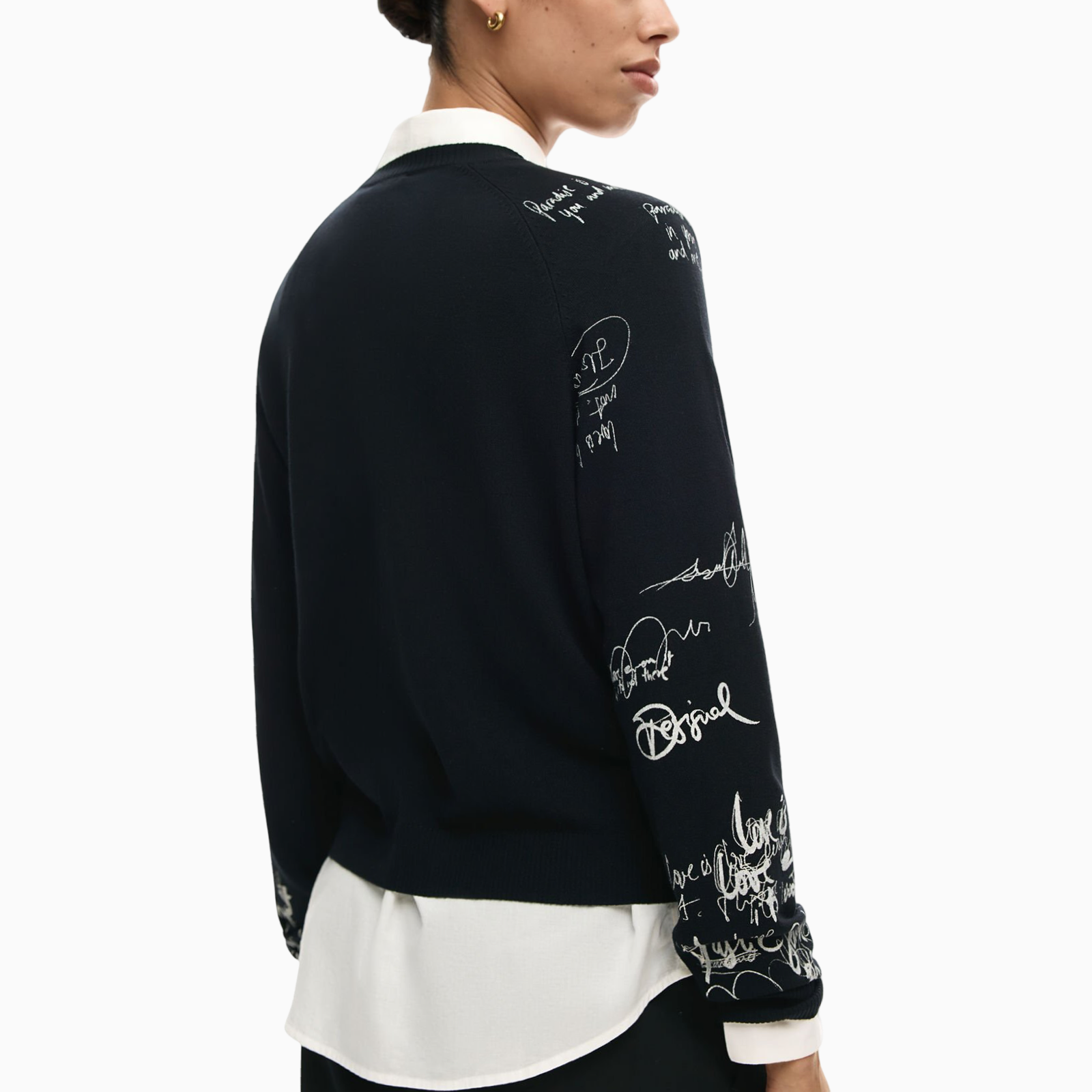 Дамски пуловер Desigual Women Sweater 26SWJF102000 Back View