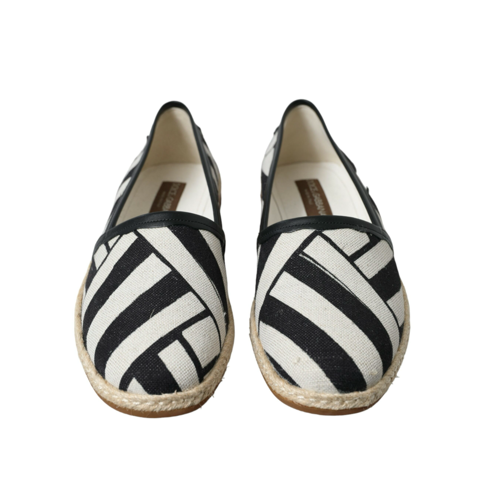 Мъжки еспадрили Dolce & Gabbana
Elegant Striped Leather Men Espadrilles front view
