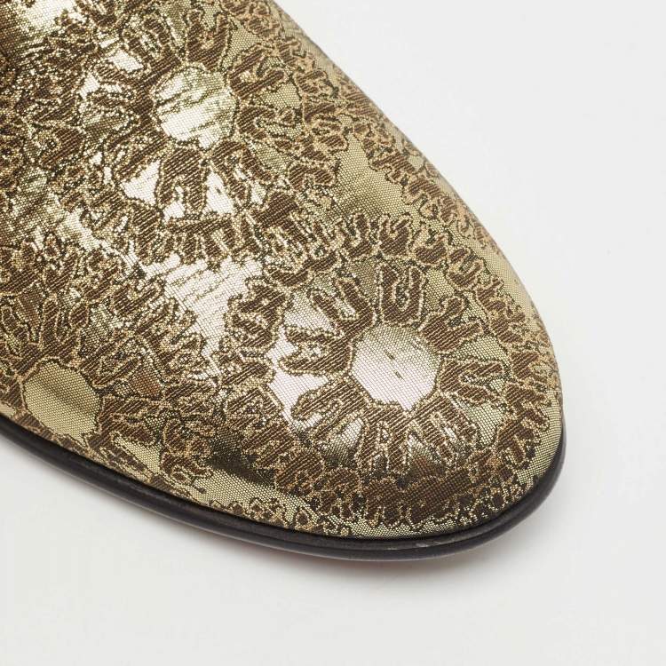 Мъжки мокасини Men’s jacquard loafers Dolce & Gabbana A50148 AU345 80997 Gold toe view