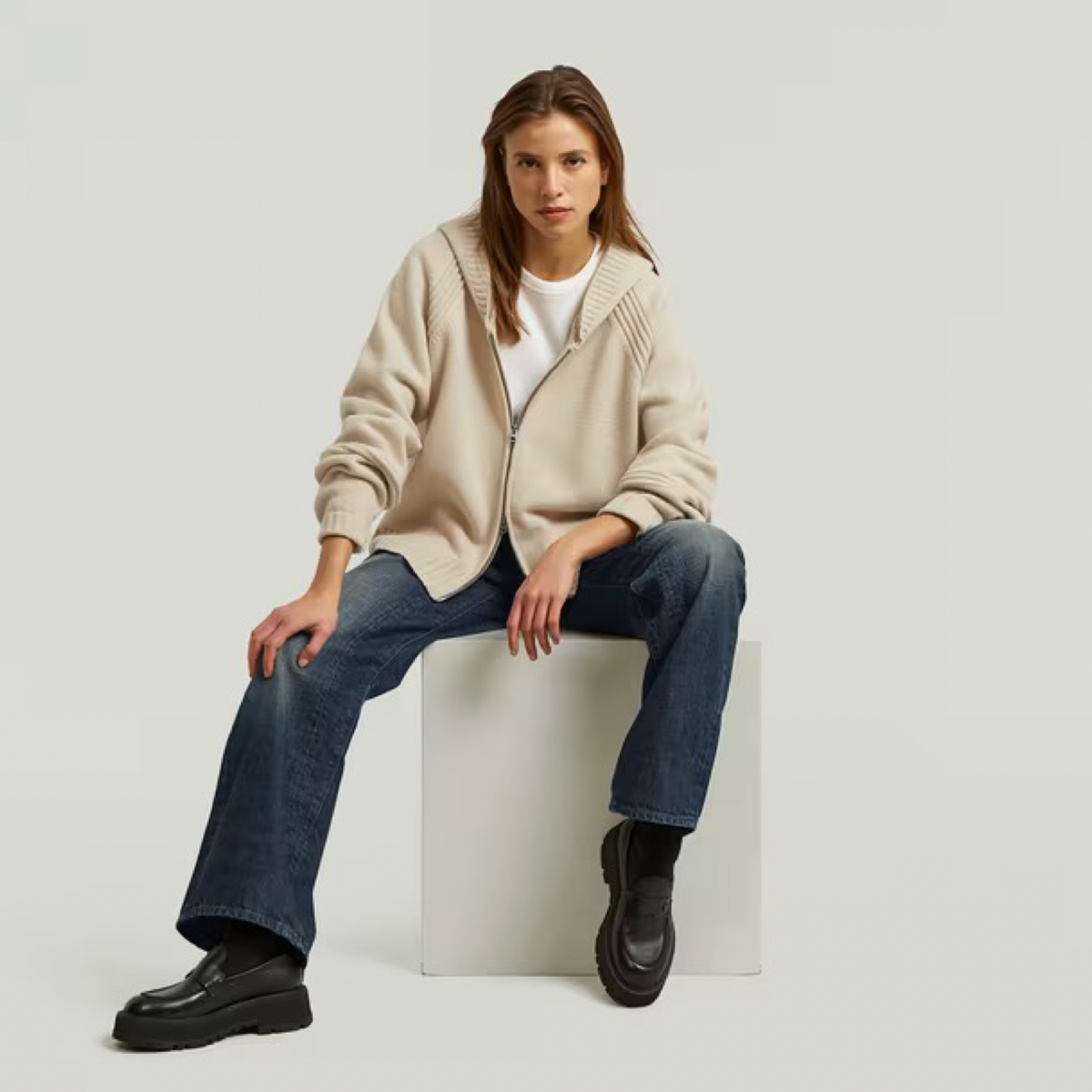 Дамска жилетка G-Star Women Cardigan D30064-D770-1214 Front View