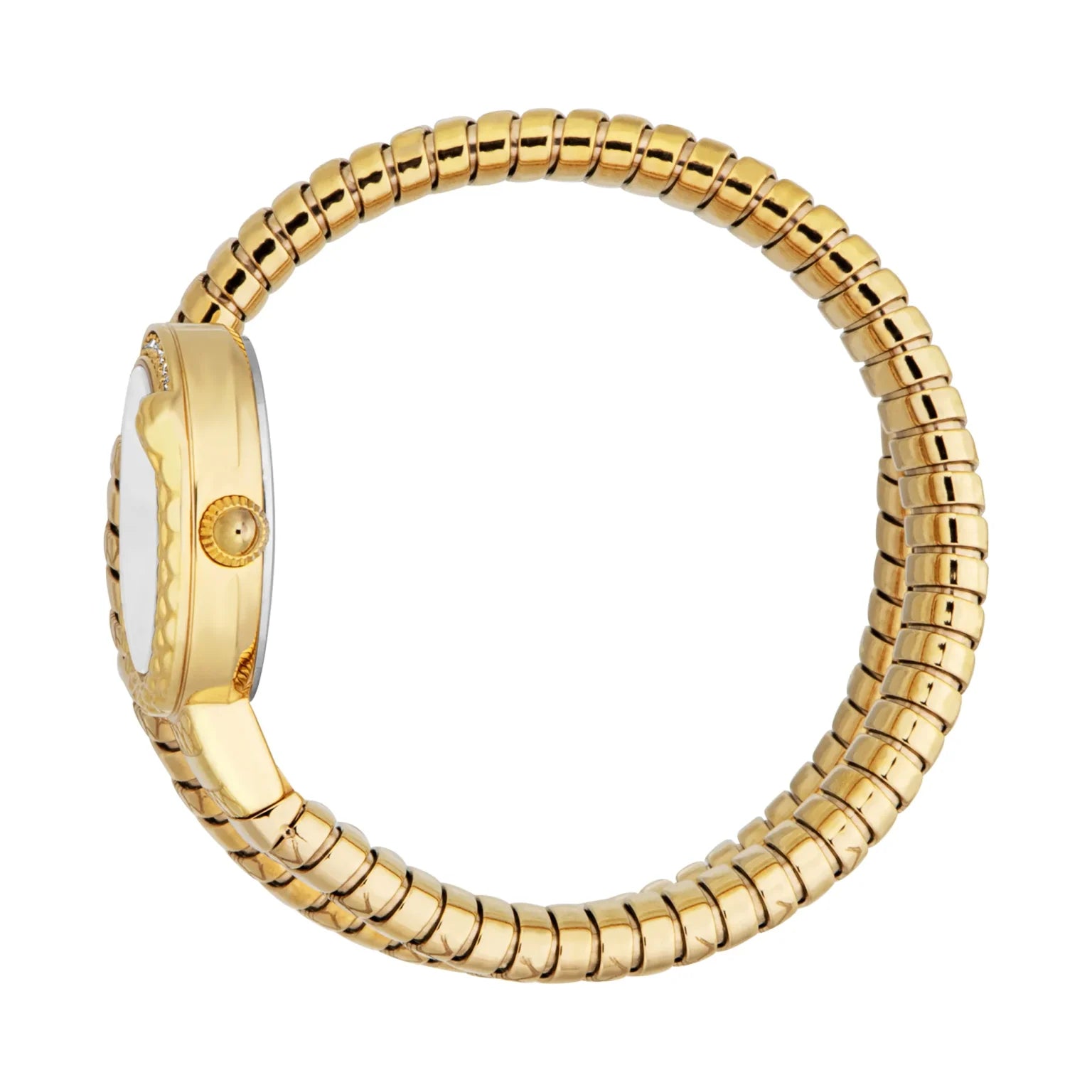 Дамски часовник Women’s watch Just Cavalli Signature Snake Cerchio JC1L301M0025 Yellow Gold/Silver Grey