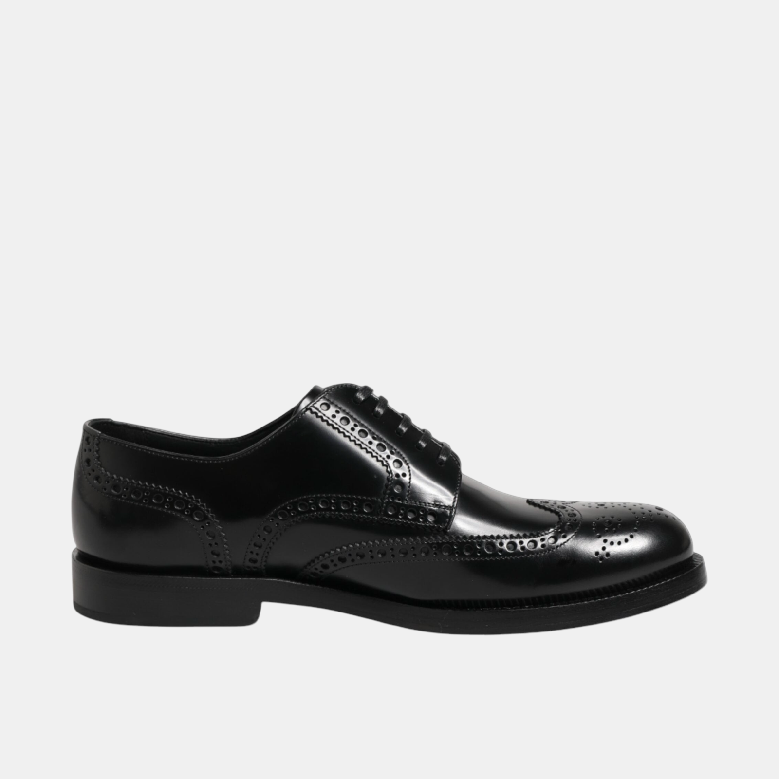 Dolce & Gabbana Derby Wingtip Men Formal Shoes A10350 A1203 MV7301 Medial View
