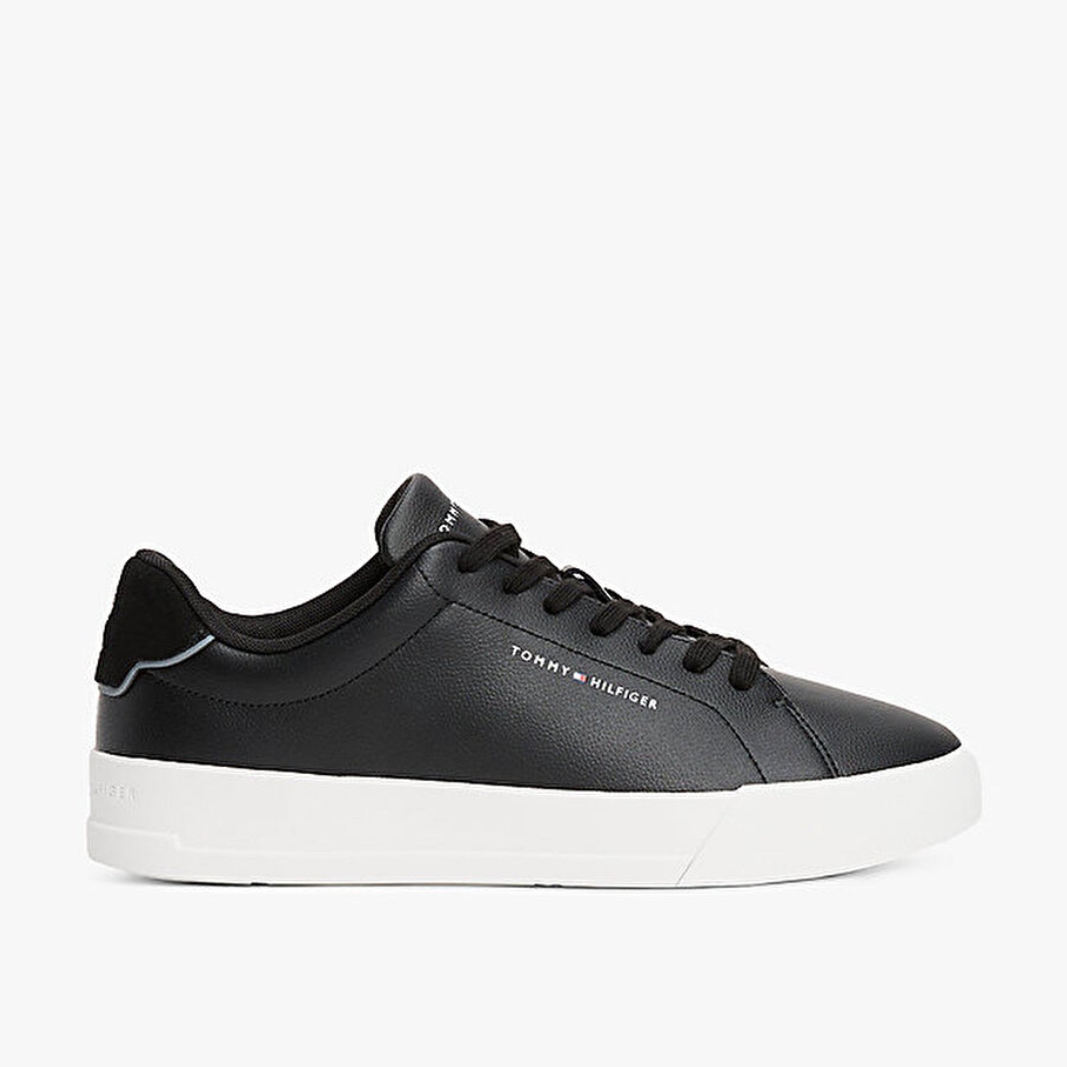 Мъжки кецове Men's Th Court Lth Detail Sneakers FM0FM05367BDS Black lateral view