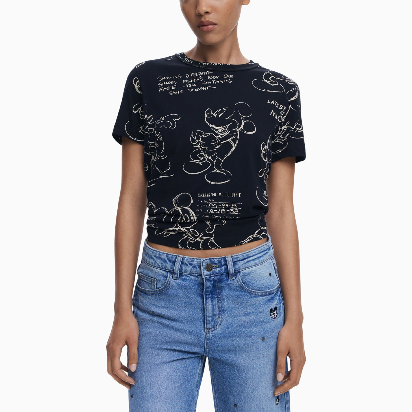 Дамска тениска Desigual Women T-shirt 25WWTK03 Front View