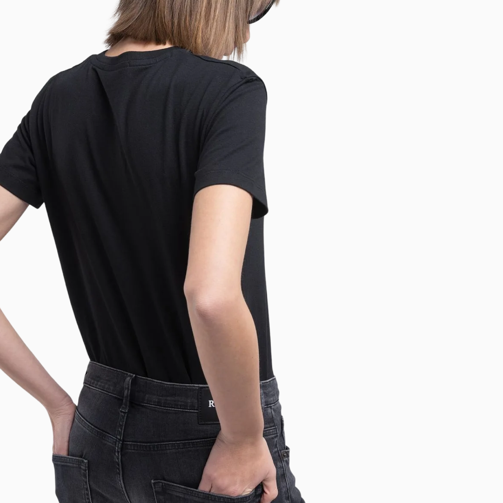 Дамска черна тениска Replay Women T-shirt W3566B.000.2660 Back View