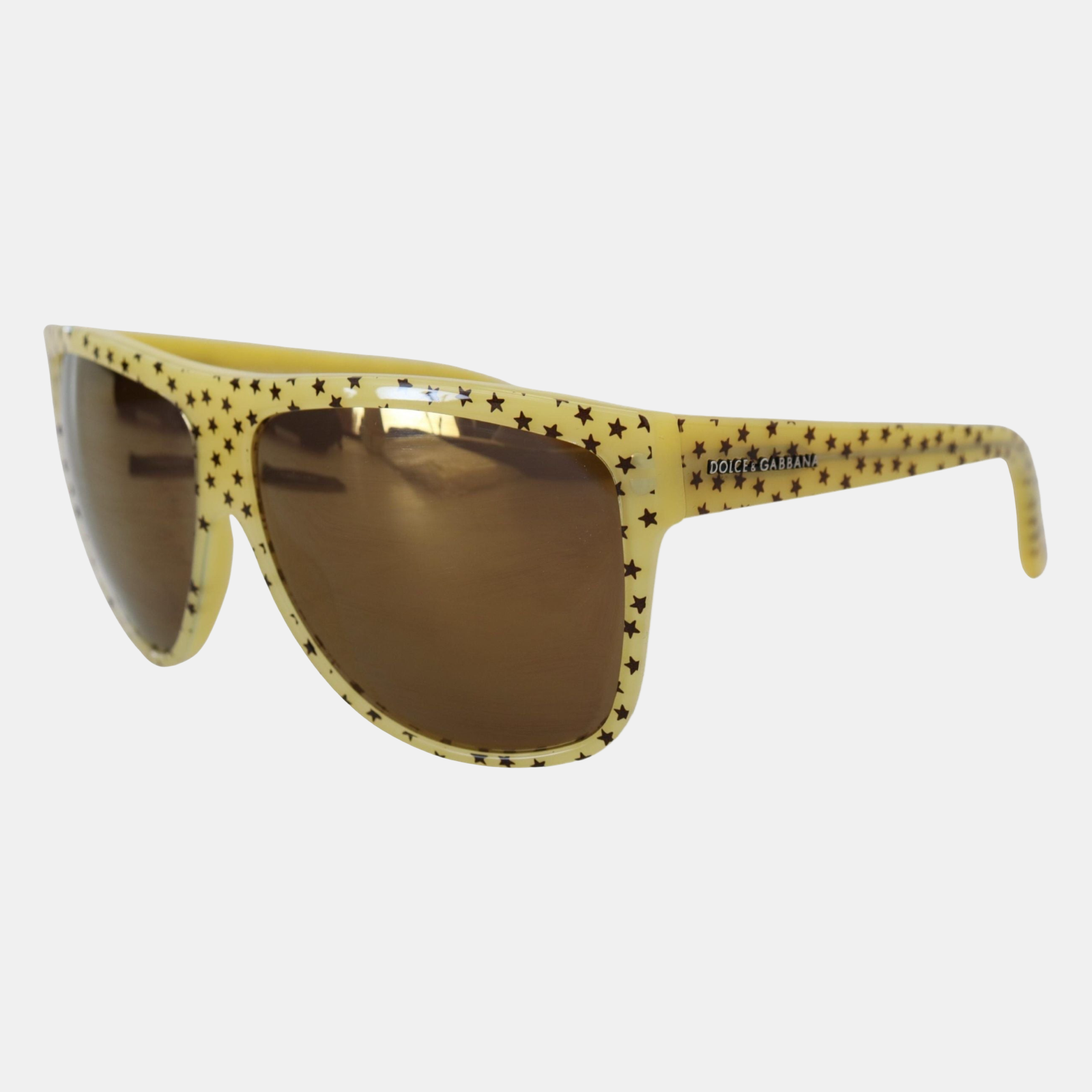 Dolce &amp; Gabbana Stellar Chic квадратни слънчеви очила в жълто