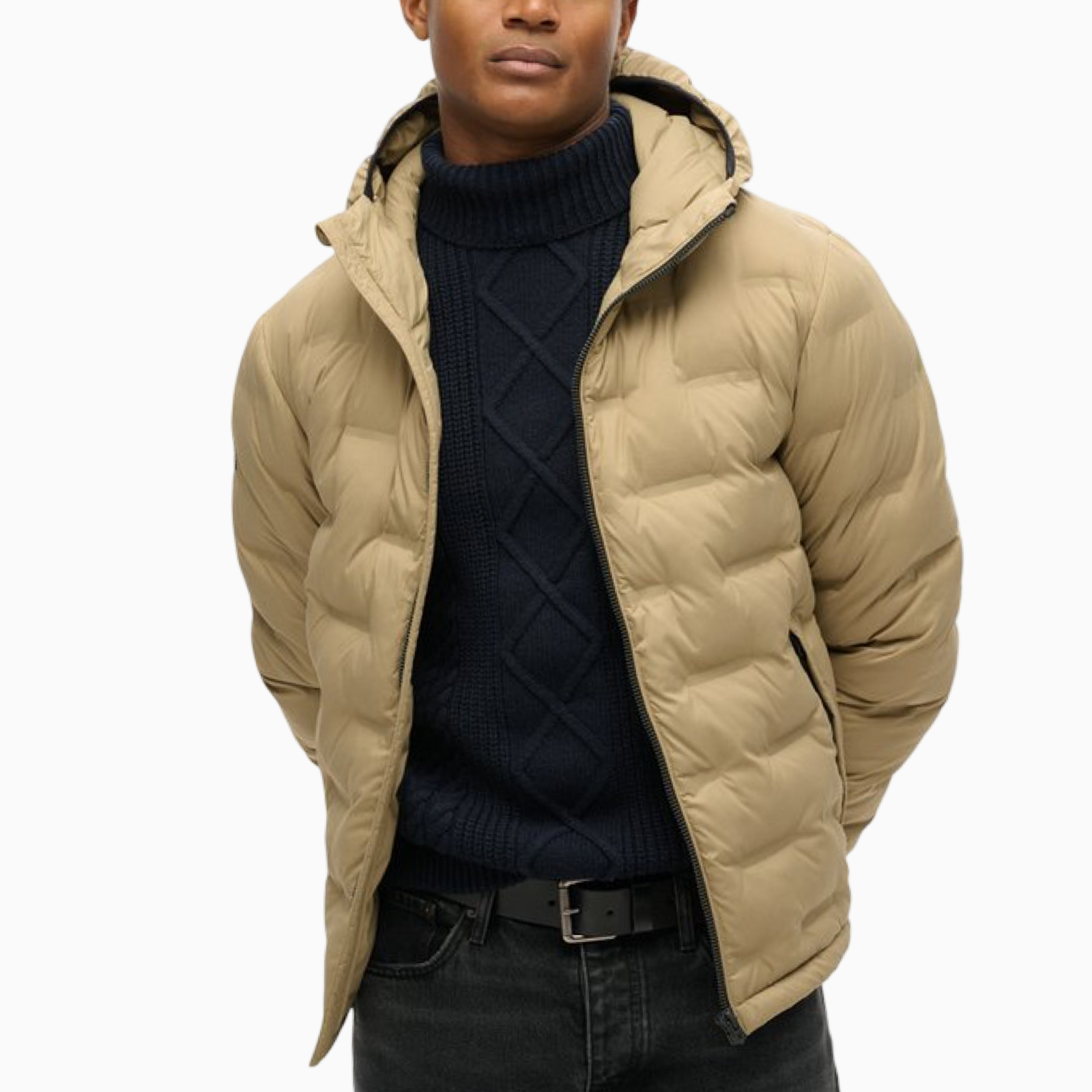 Мъжко бежово яке Superdry Men Jacket M5012045A Front View