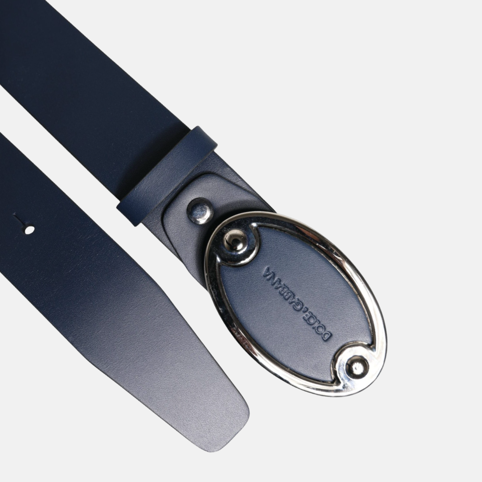 Dolce & Gabbana Classic Metal Logo Men Buckle Belt BC4588 B5795 Top View