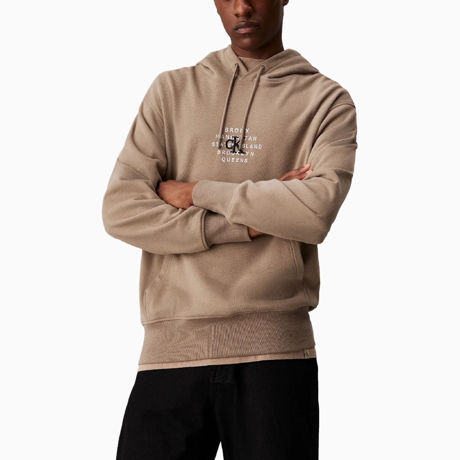 Мъжко бежово худи Calvin Klein Jeans 
J30J326879