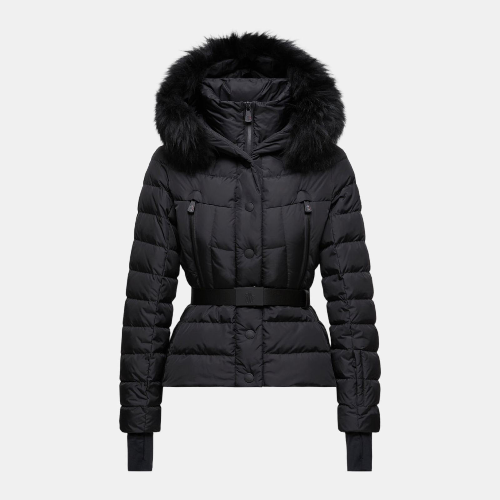 Moncler Grenoble Beverley Shearling-Trimmed Women Ski Down Jacket K20981A 000665 399E Front View