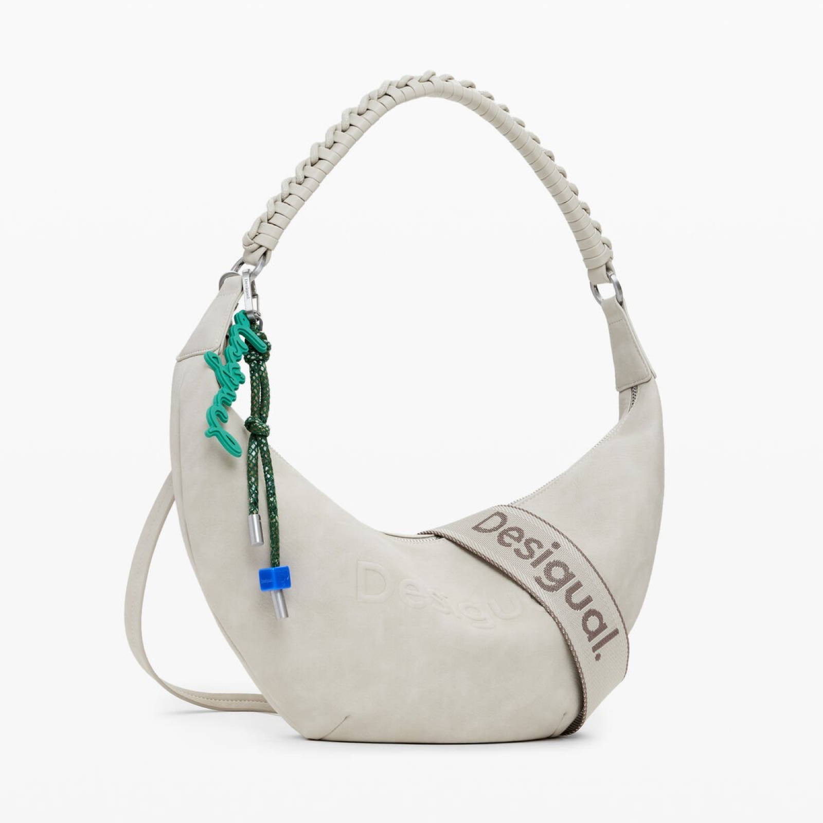 Дамска бяла чанта Desigual Women Shoulder Bag 25WAXPB3 Side View