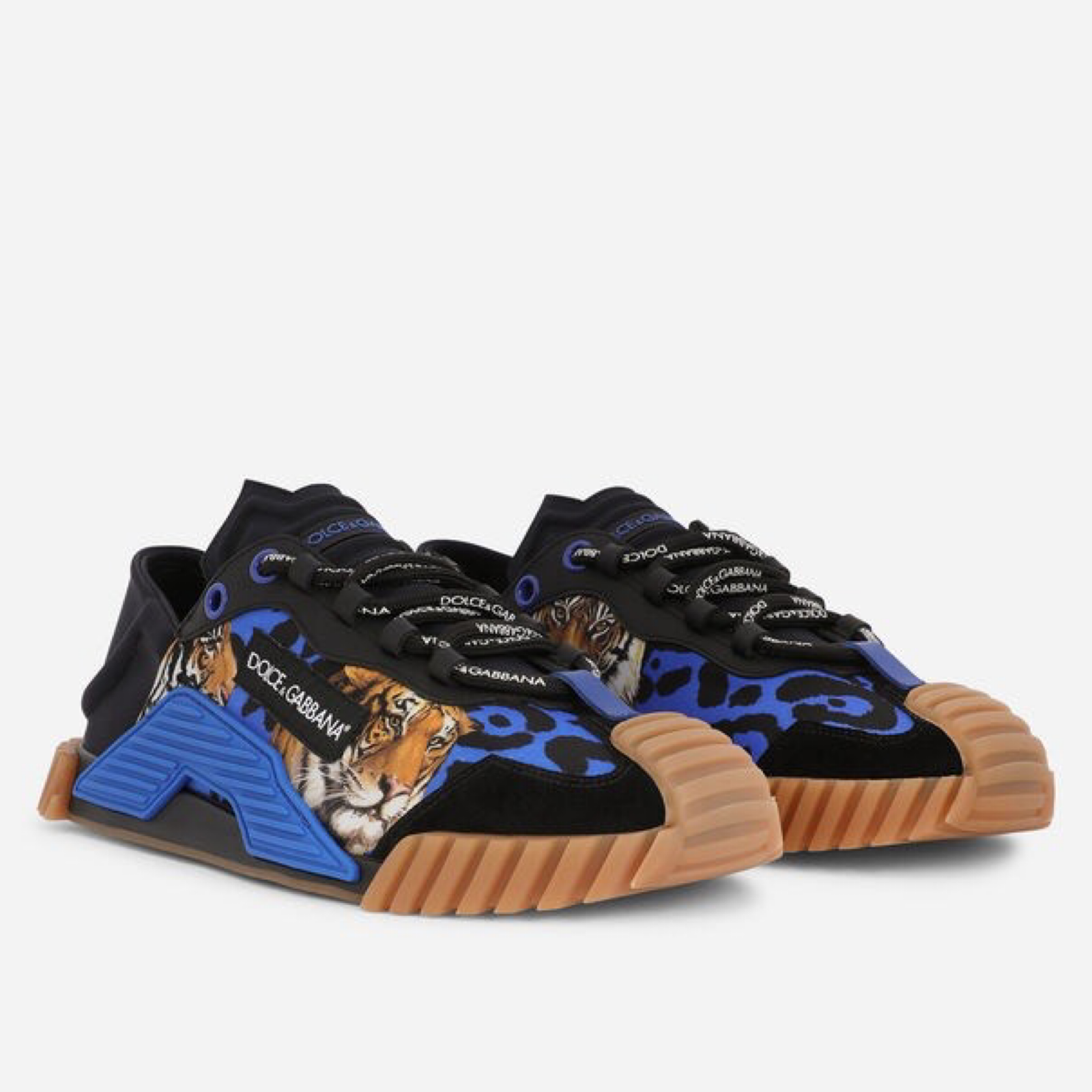 Dolce & Gabbana NS1 Tiger Print Men Sneakers Medial View