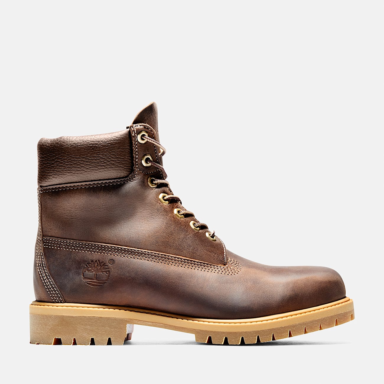 Мъжки боти кубинки Men’s Premium 6 Waterproof Ankle Boots Timberland TB127097214 Brown Latera view