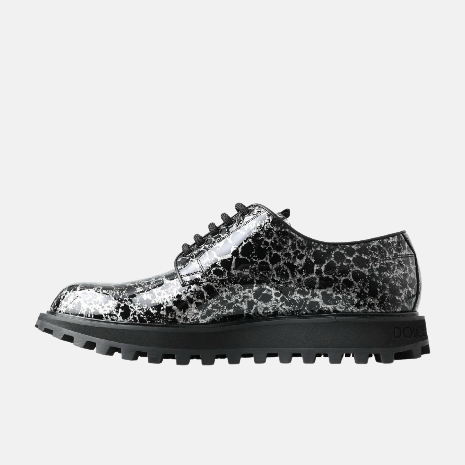 Dolce & Gabbana Two-Tone Men Derby Shoes Medial View