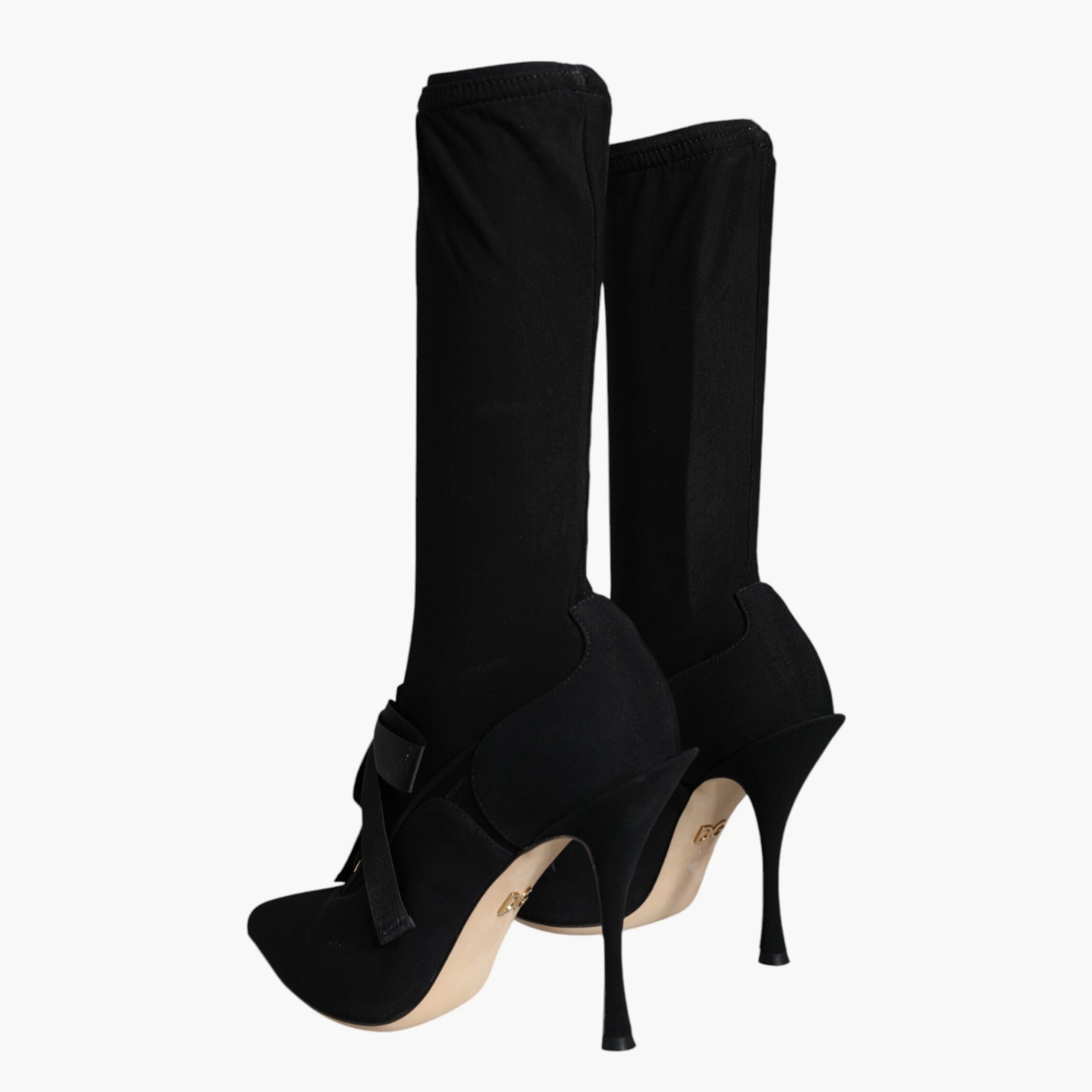 Дамски луксозни обувки на токчета с висок чорап в черно DOLCE & GABBANA
Women’s Luxury Black Stiletto Heels Boots