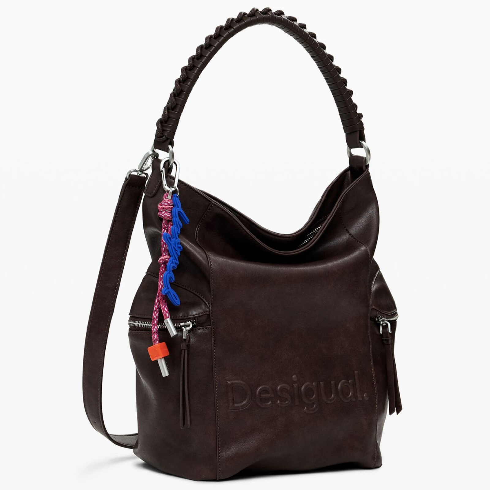 Дамска кафява чанта Desigual Women Bag 25WAKP29 Side View