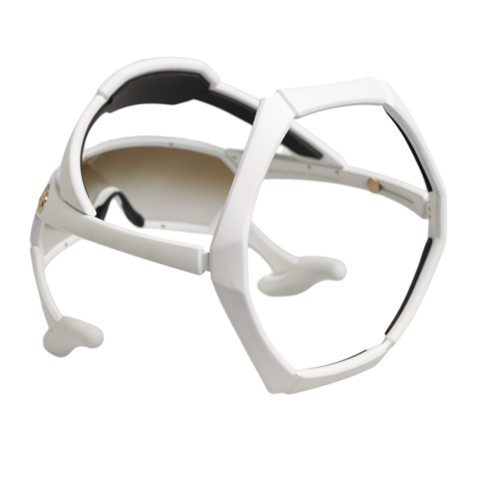 Dolce & Gabbana White Acetate Next Generation Mask Eyewear Sunglasses