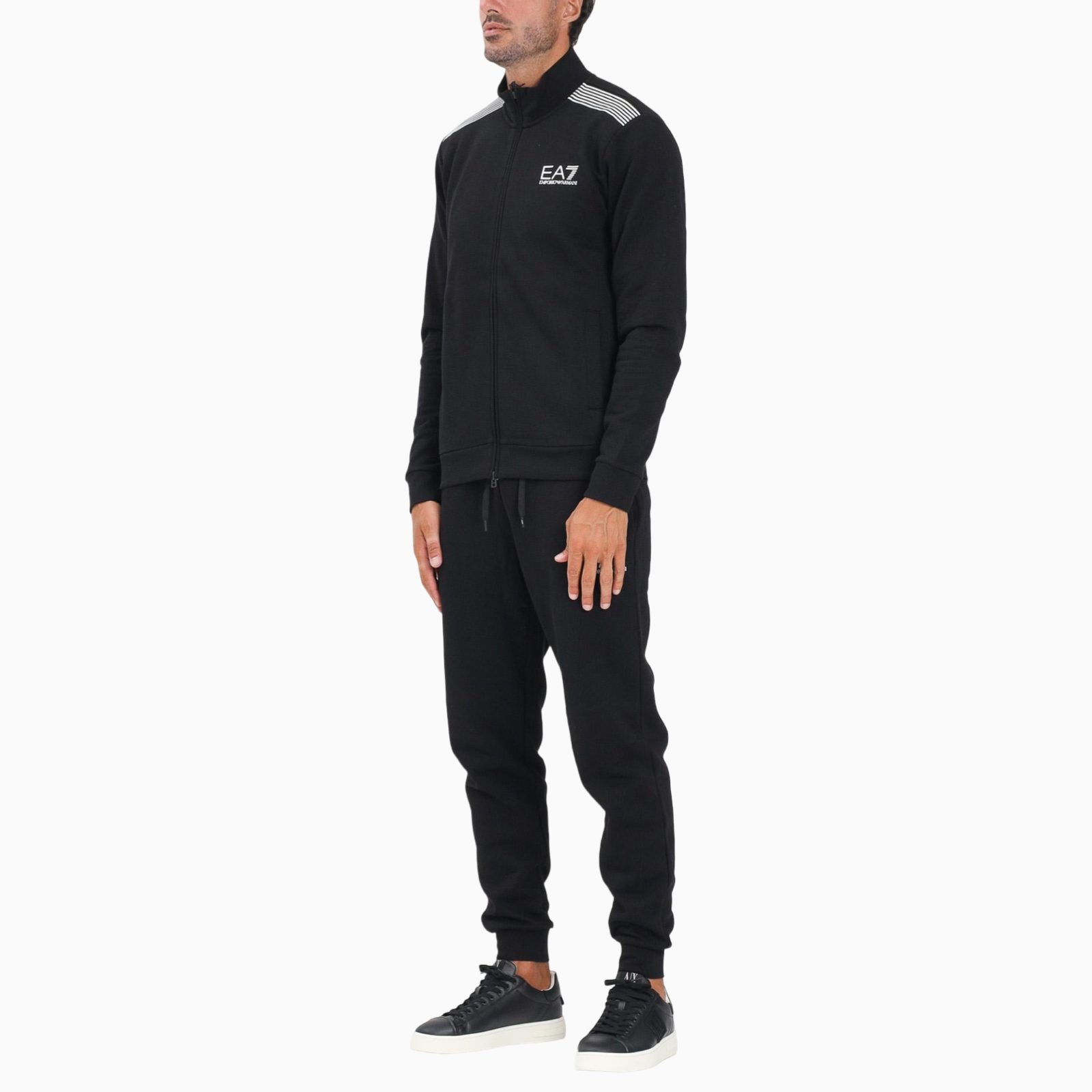 Мъжки черен екип EA7 Emporio Armani 7M000966 AF10377 Side View