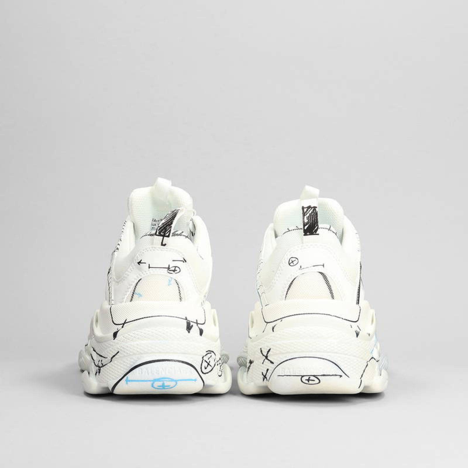Balenciaga Triple S Men Sneakers Heel View