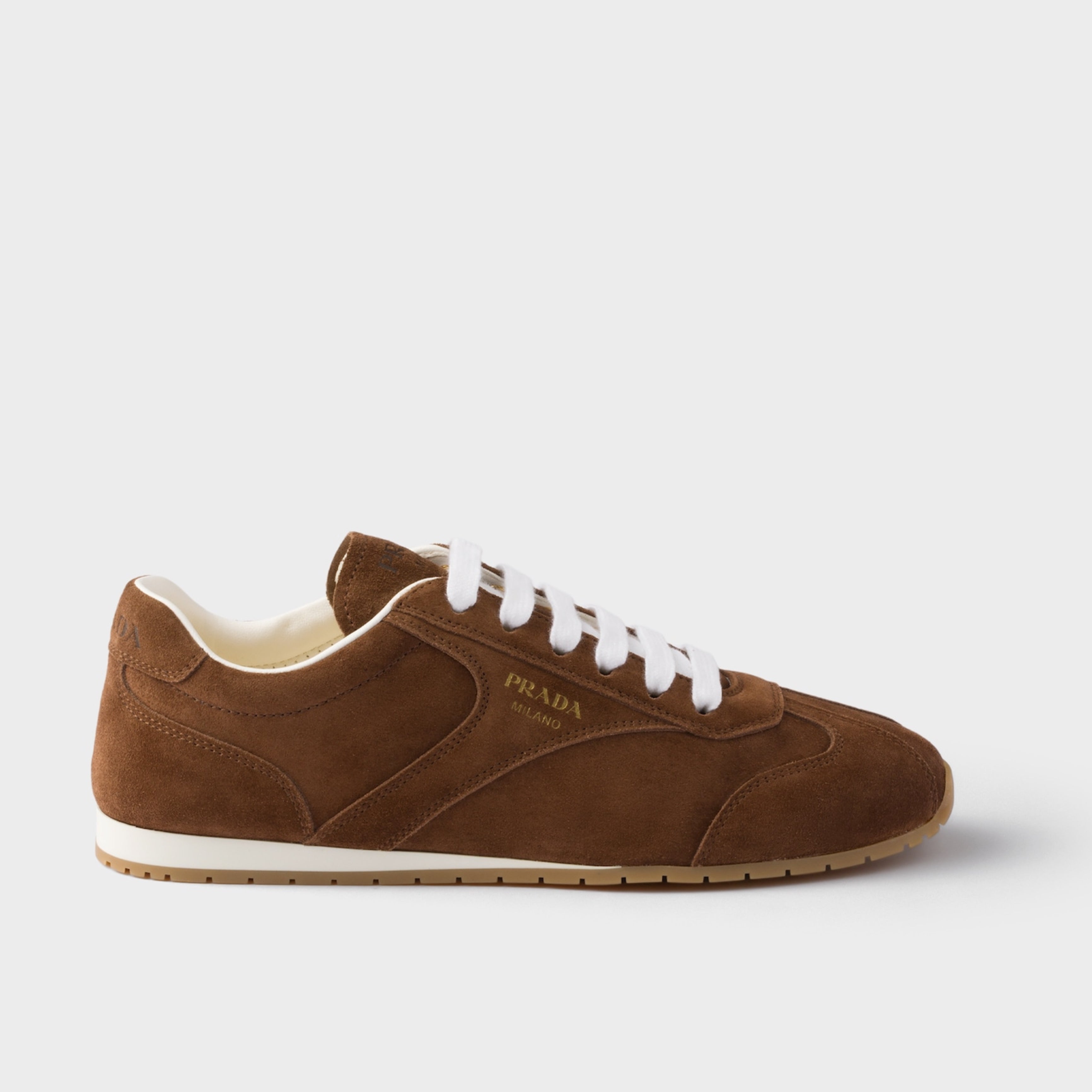 Дамски спортни обувки Women’s sneakers Prada 1E152OF020054F0324 Brown lateral view 