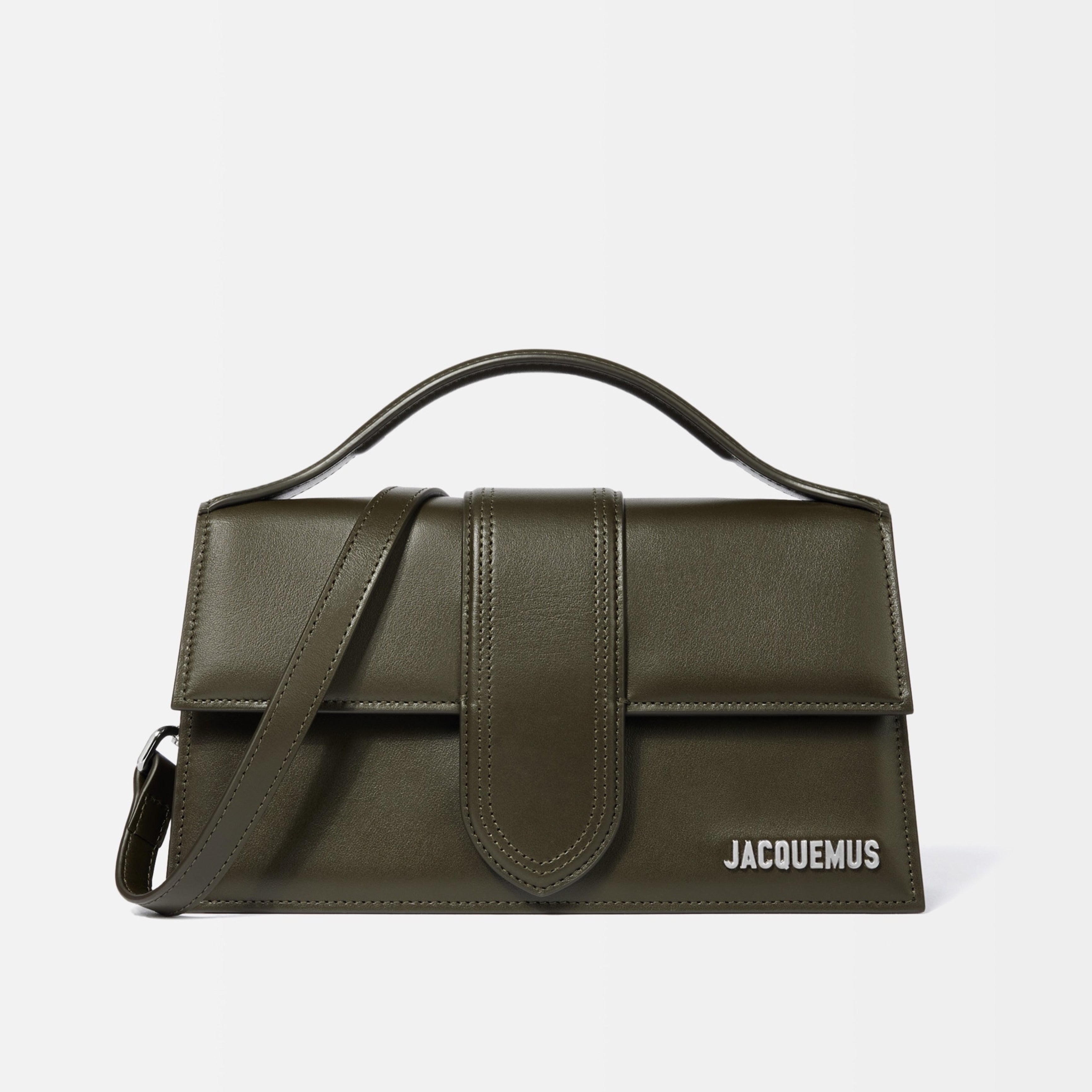 Дамска чанта Women’s handbag Jacquemus Le Grand Bambino
BAW00007AC01C02580 Military Green front view
