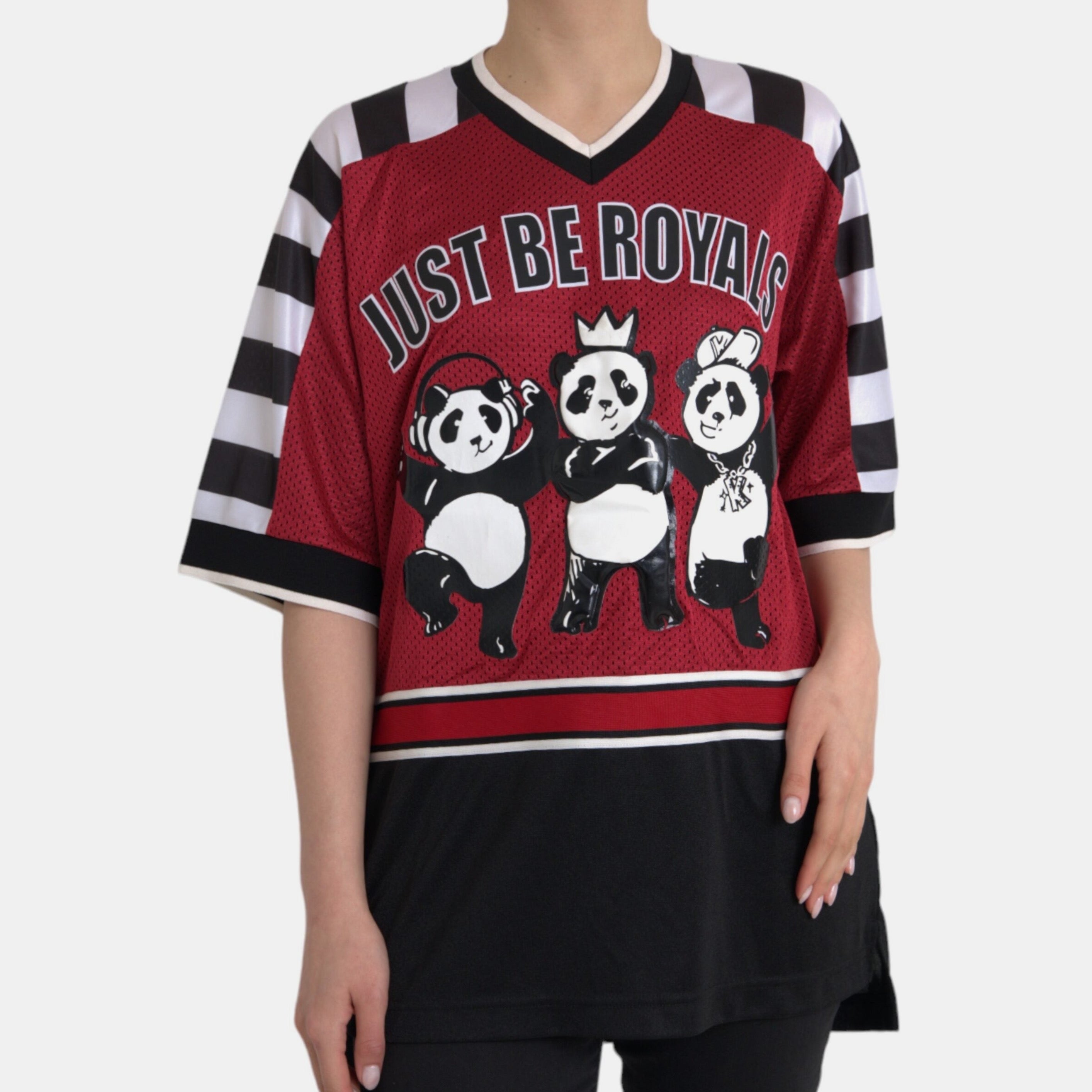 Дамска бойфренд тениска DOLCE & GABBANA Women’s Royals Panda Oversized T-shirt