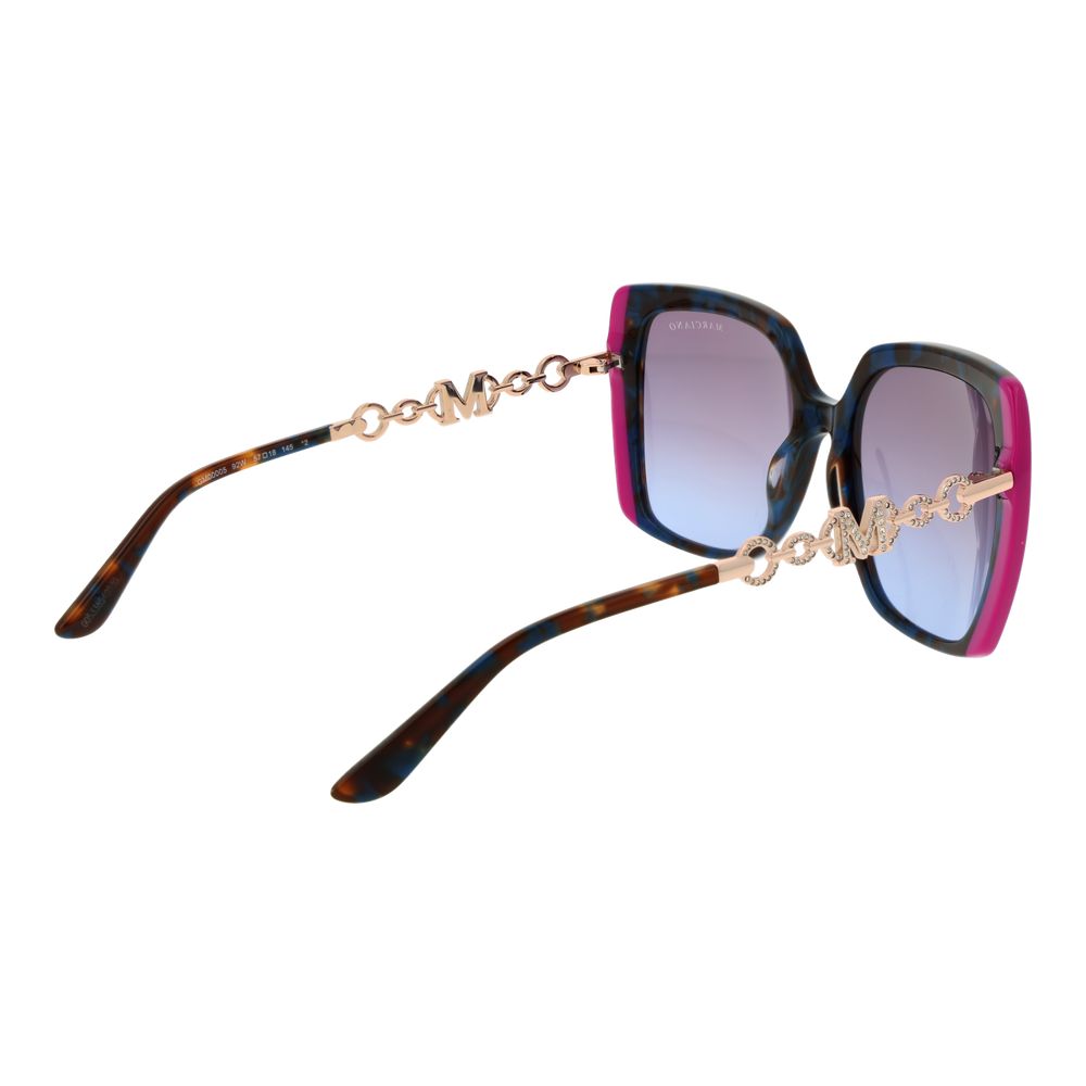 Дамски слънчеви очила Marciano by Guess GM00005 92W Blue Havana with Fuchsia Accents back view