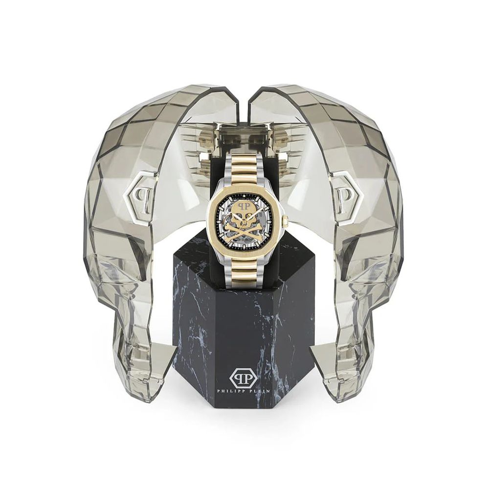 Мъжки часовник Men’s Watch Philipp Plein Skeleton High-Conic Automatic Watch PWRAA0323 Gold/Silver box view