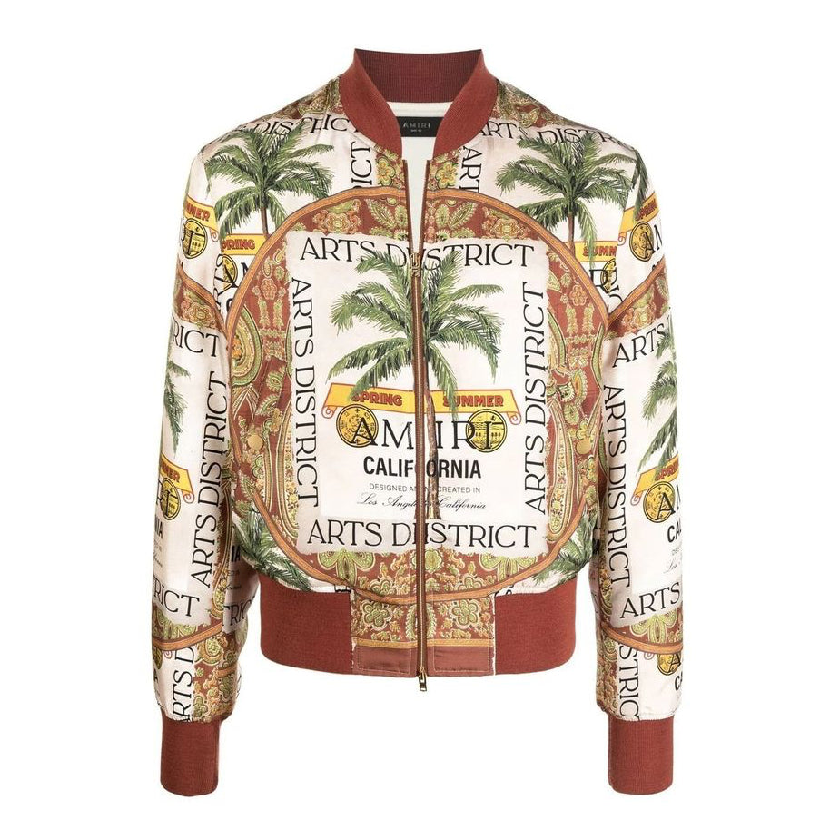 Мъжко копринено бомбър яке Men’s bomber jacket Amiri California's Arts District front view