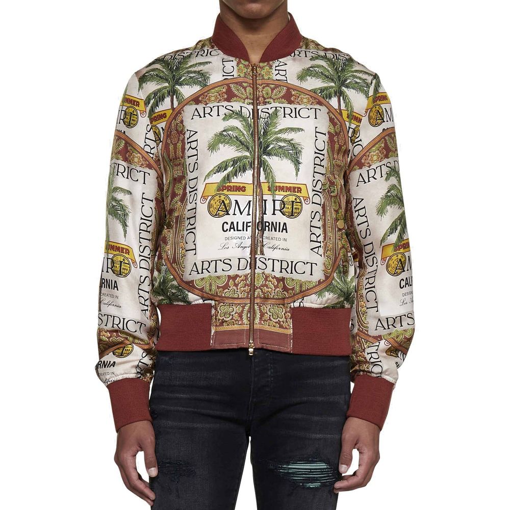Мъжко копринено бомбър яке Men’s bomber jacket Amiri California's Arts District lifestyle front view