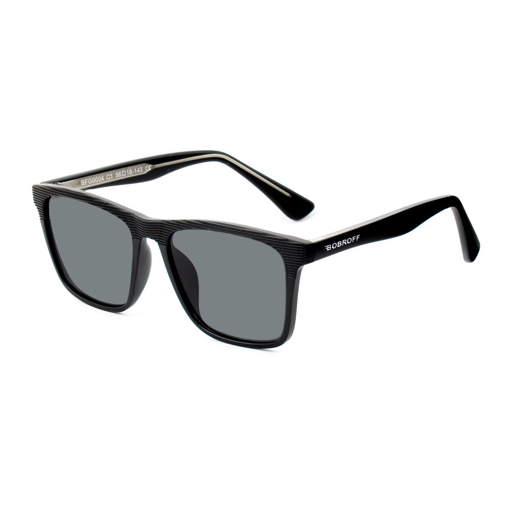 Мъжки слънчеви очила Men’s sunglasses BOBROFF BFG0004 C1 Black angled view