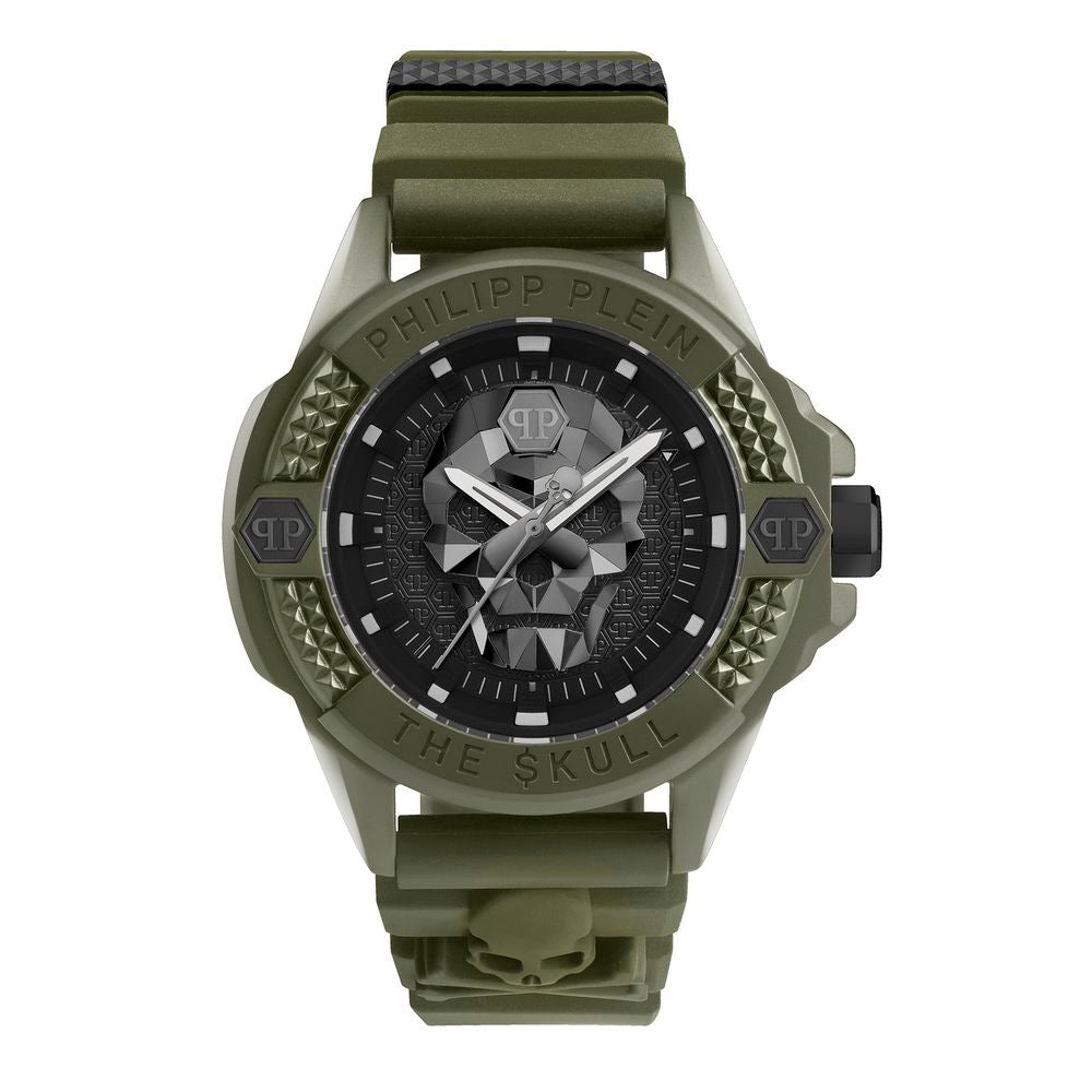 Мъжки часовник Men’s watch Philipp Plein THE SKULL ECOCERAMIC PWUBA0423 Military Green Front view