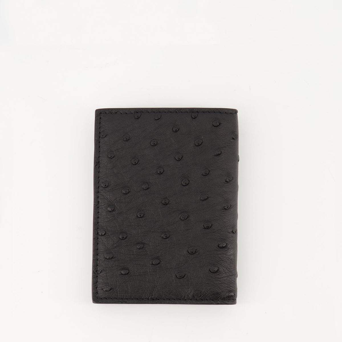 Ostrich leather Cardholder Valentino Garavani
7Y2P0AP1RJA Black back view
