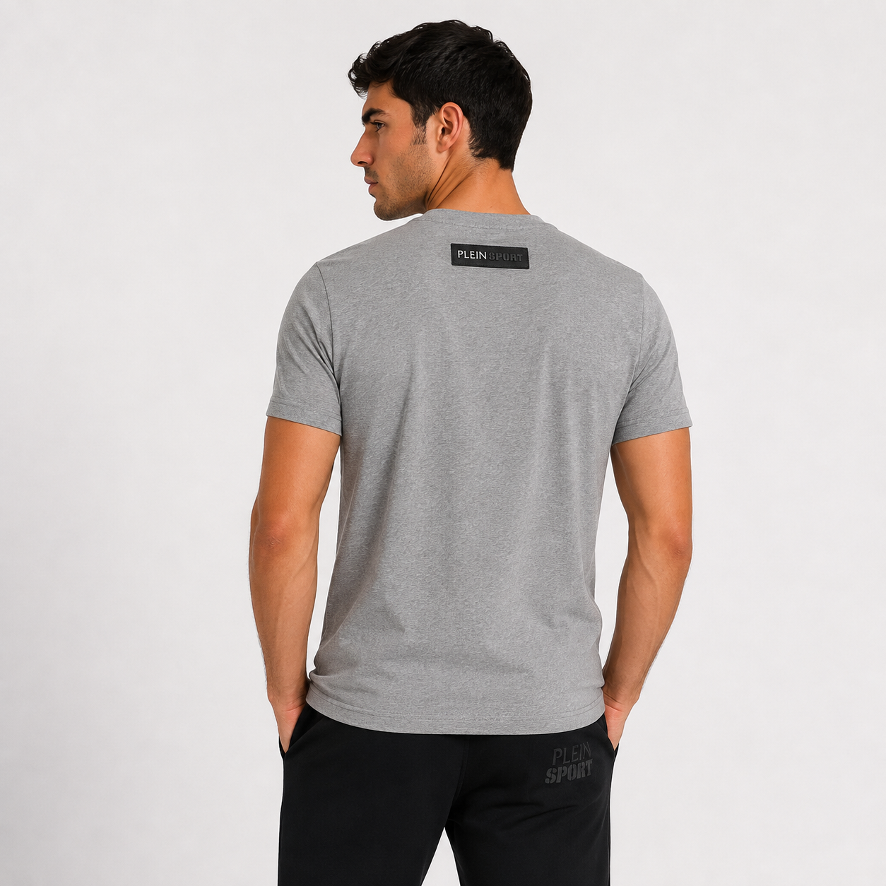 Мъжка сива тениска Plein Sport Men T-shirt TIPS401 94 Back View