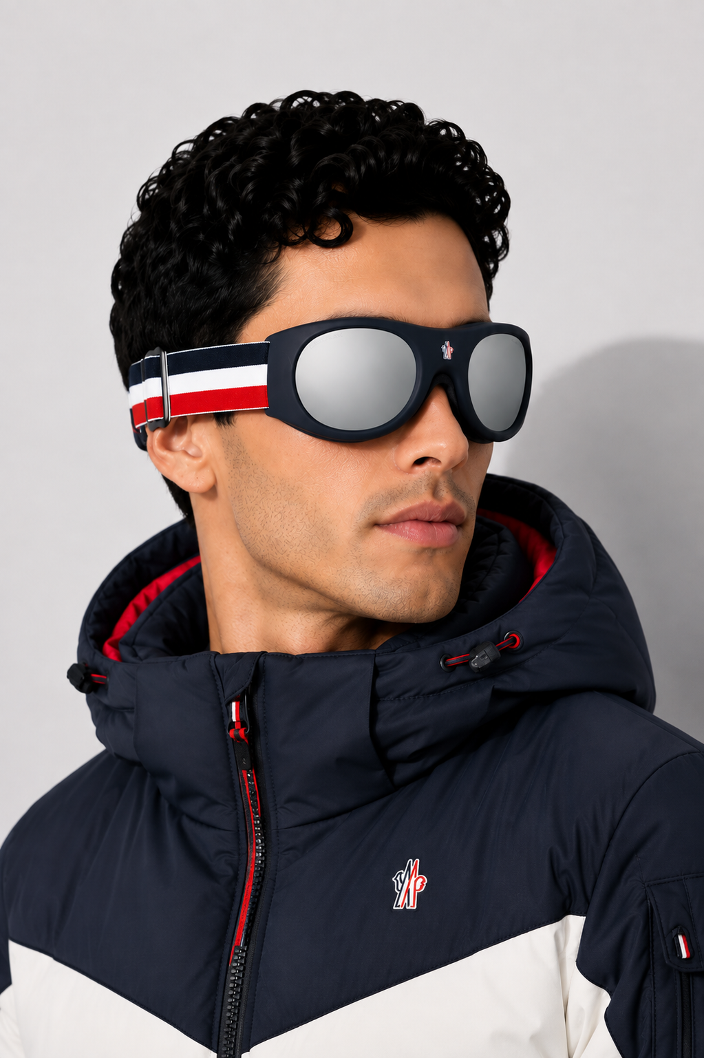 Ochelari de soare unisex Moncler Ski Goggles ML0051 92C Albastru — Vedere suplimentară 3