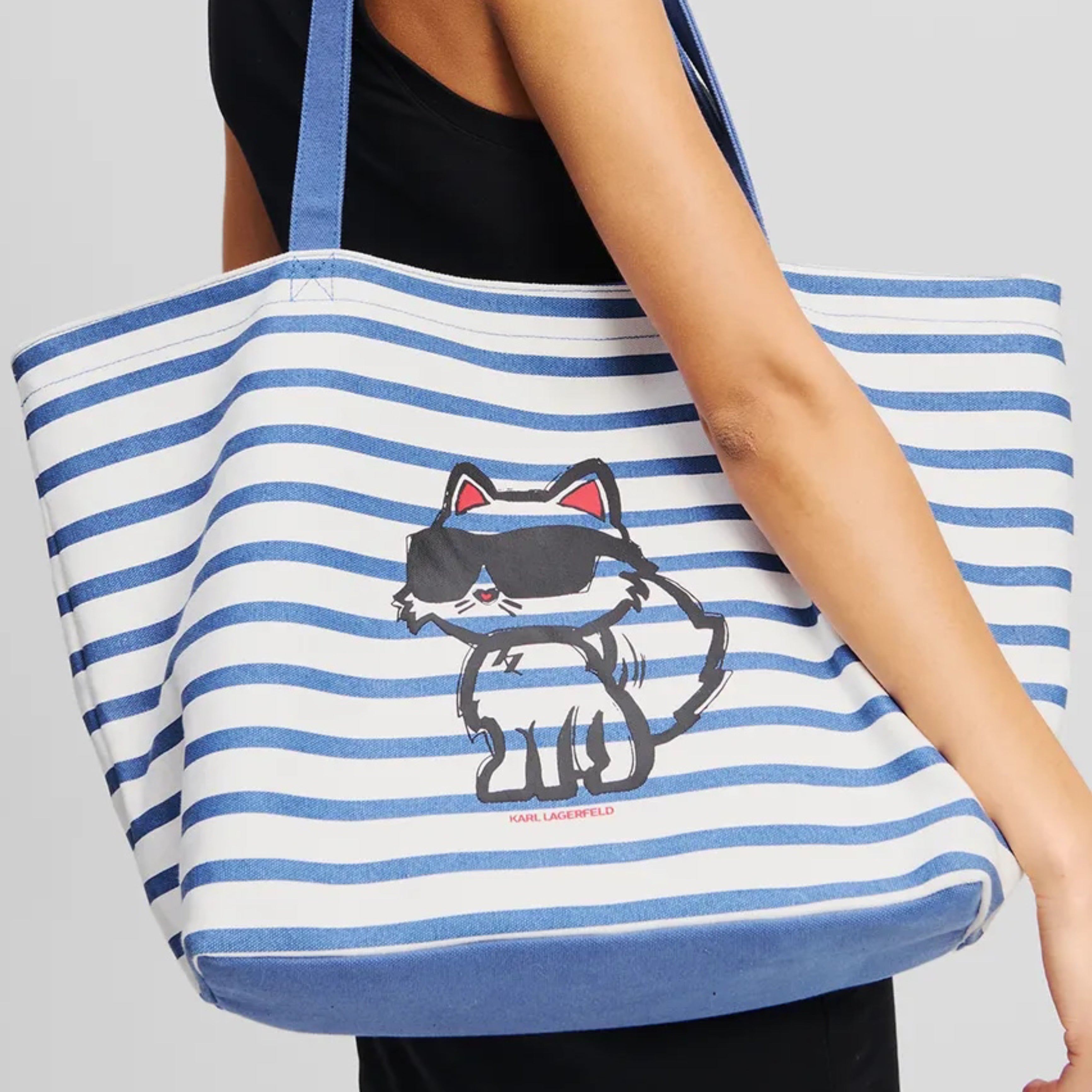 Дамска плажна чанта Women’s beach handbag Karl Lagerfeld A2W50025 1RR Blue and White