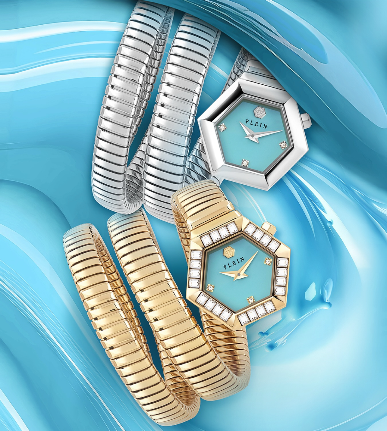 Дамски часовник Women’s bracellet watch Philipp Plein Snake Hexagon PWZAA0825 social media view