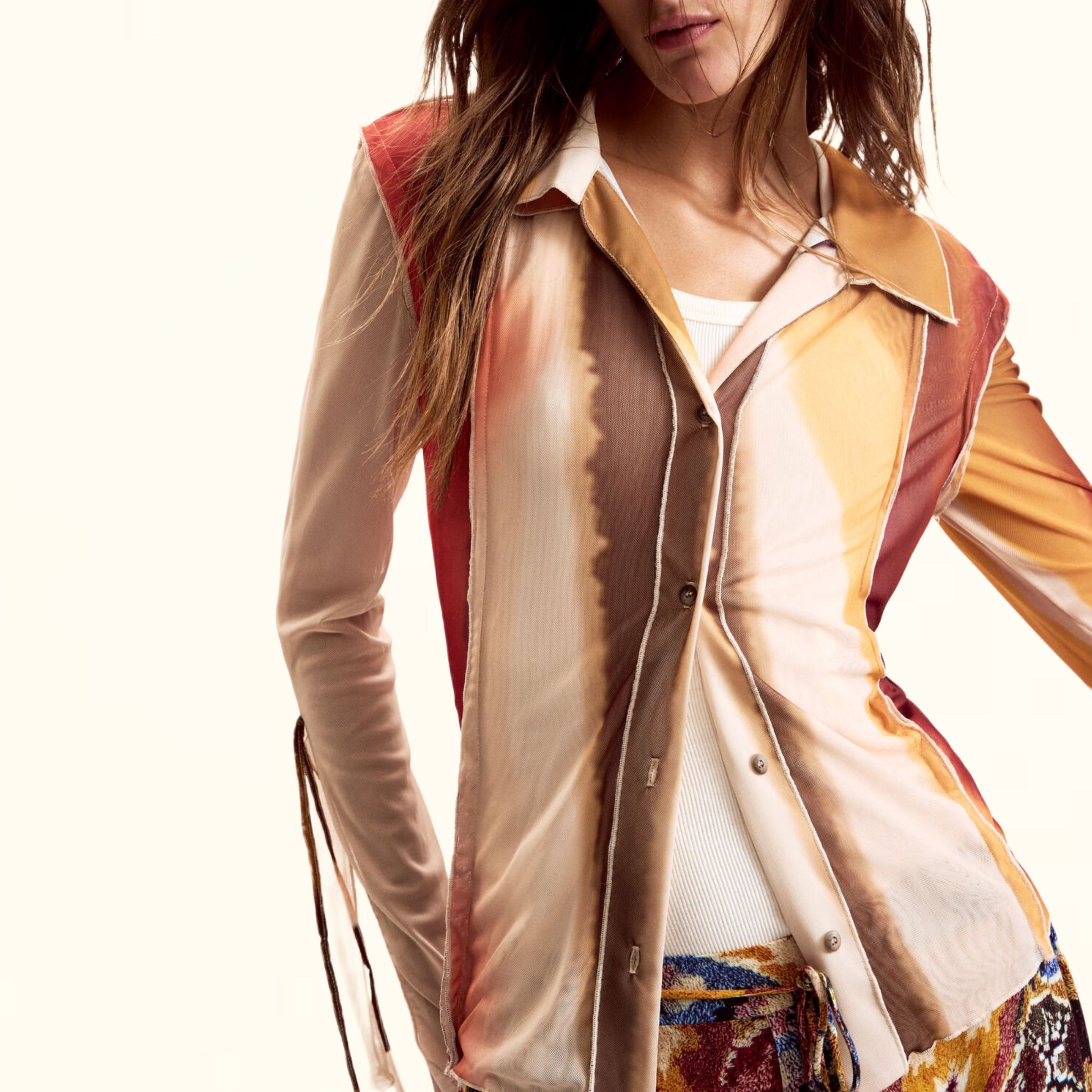 Дамска риза Women’s buttoned shirt Desigual by M. Christian Lacroix 26SWTK28 1001