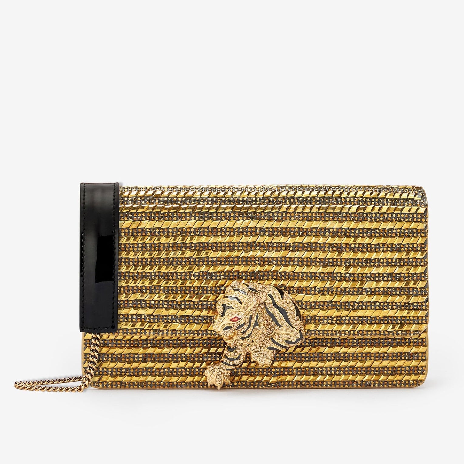 Дамска чанта Women’s clutch bag Roberto Cavalli TKB010 PZC98 00139 Golden front view