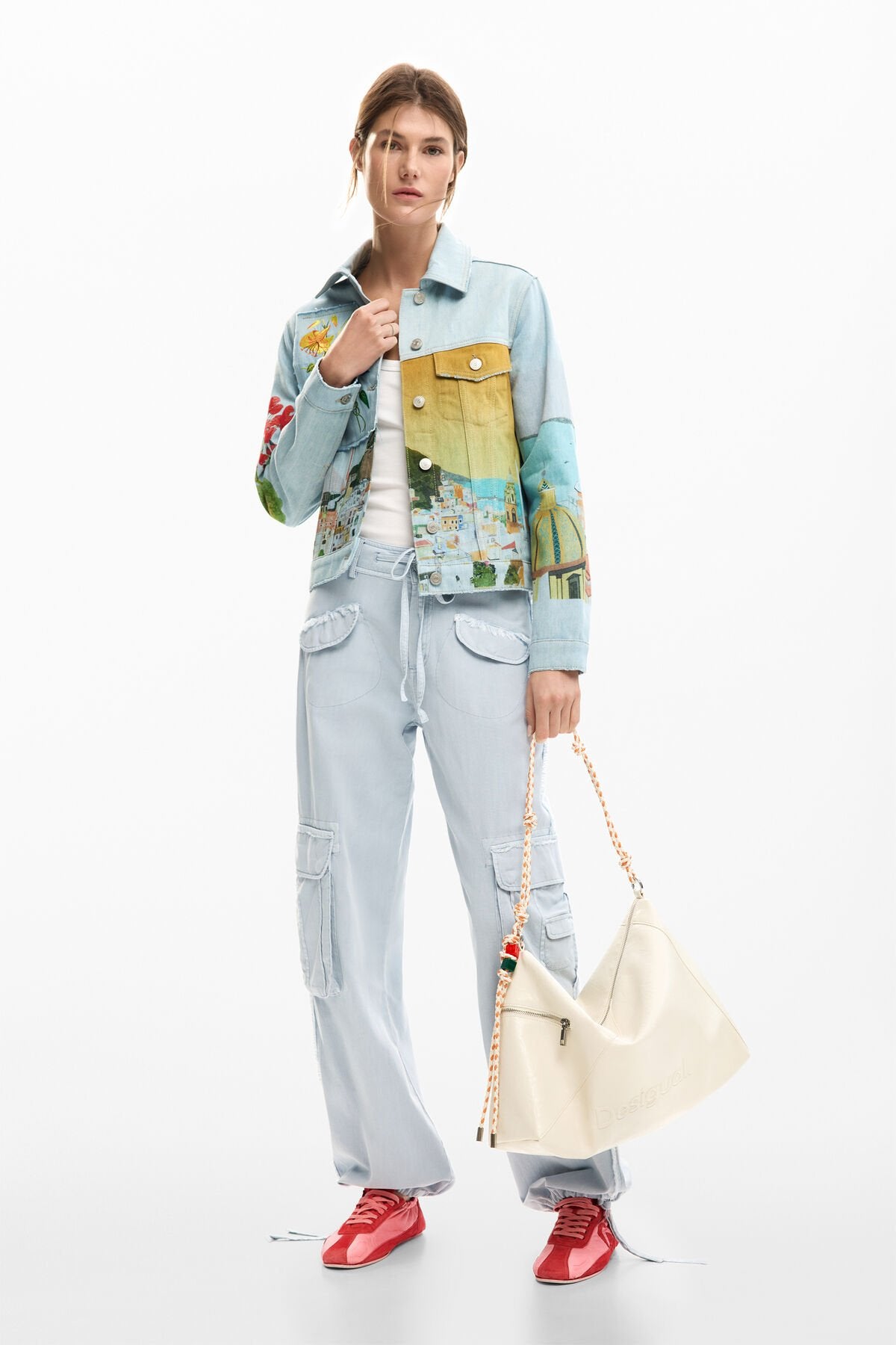 Дамско дънково яке Women’s denim jacket Desigual Amalfi 26SWED02 5053 Azzuro head to toe view