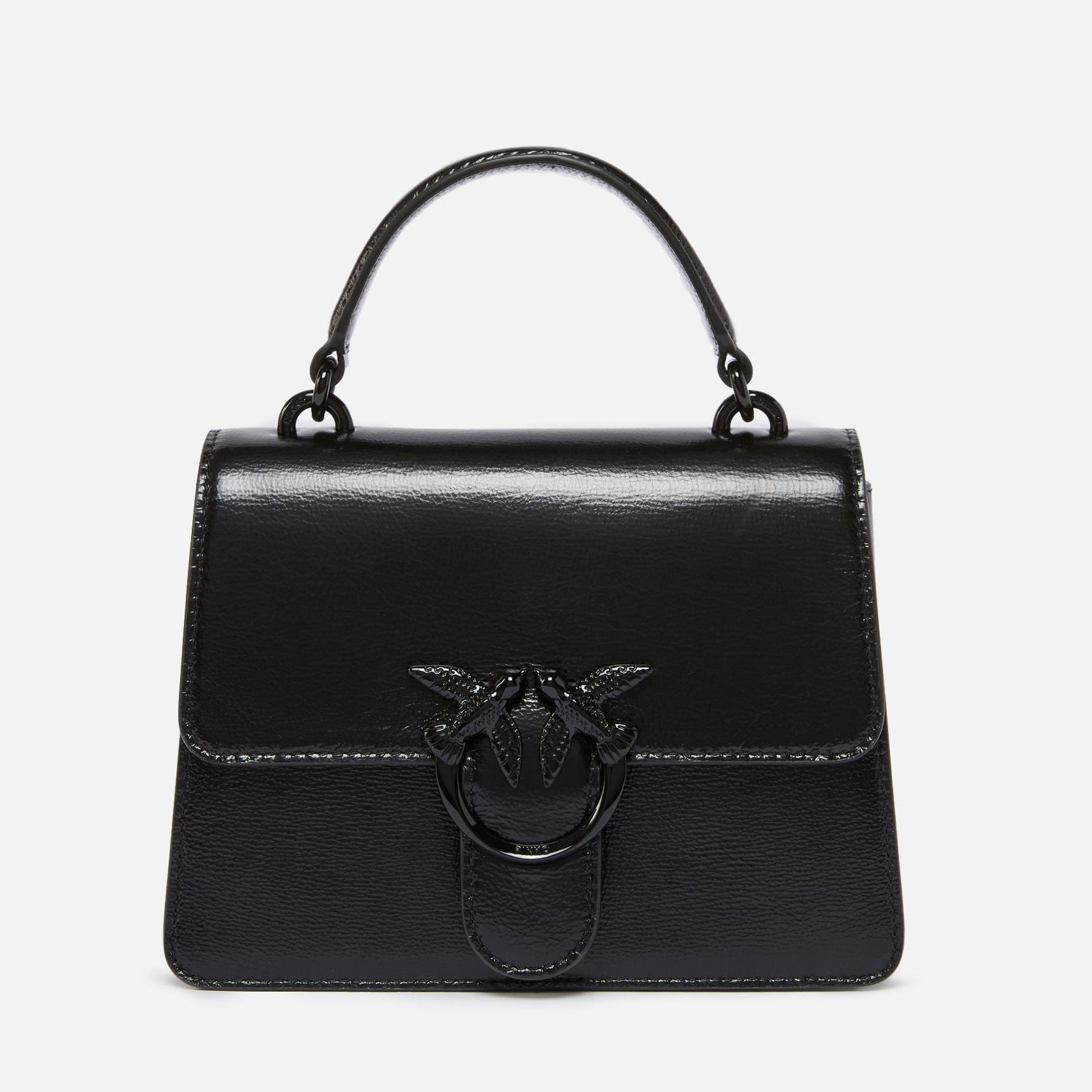 Дамска чанта Women’s handbag Pinko Love One Top Handle Mini 100071 A315 Z99B Black front view
